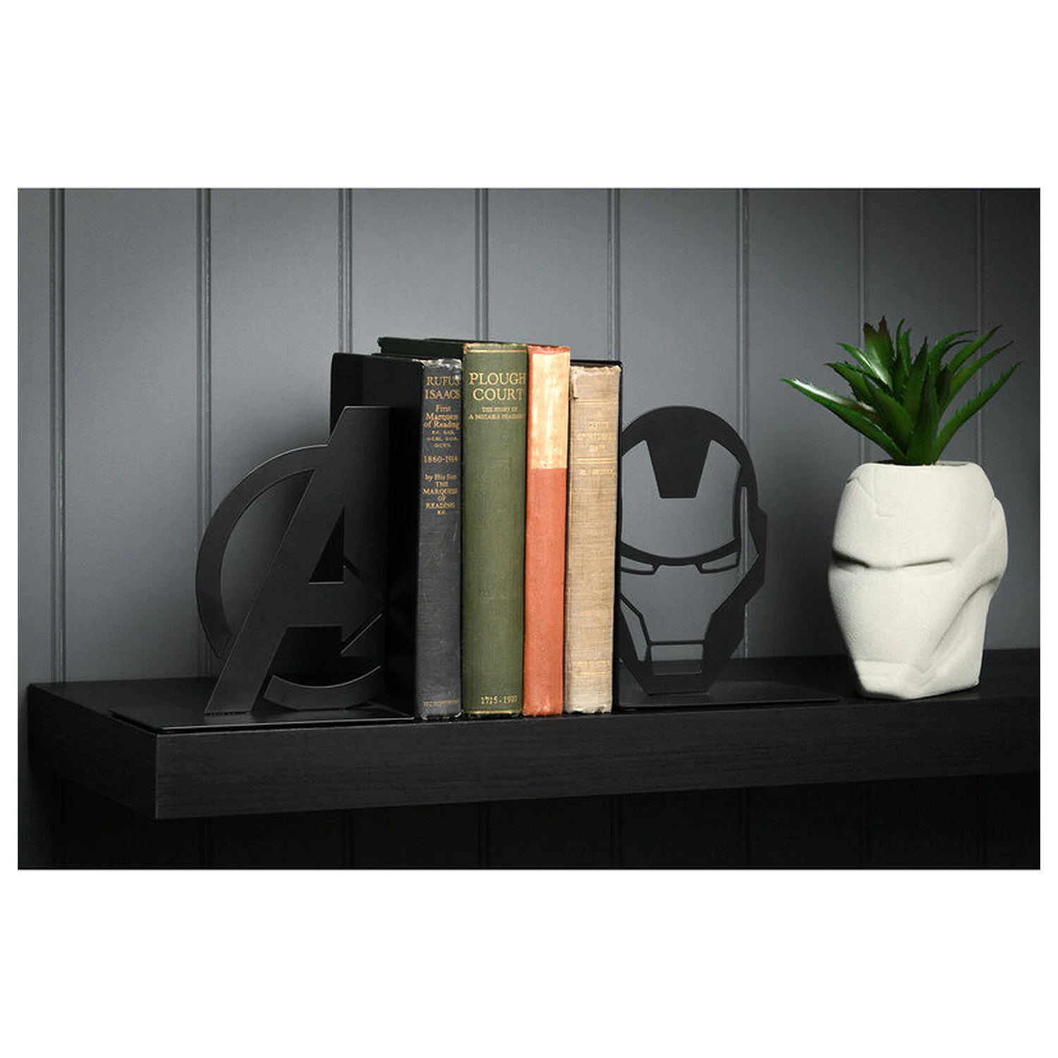 Marven Avengers Iron Man metal bookends product photo