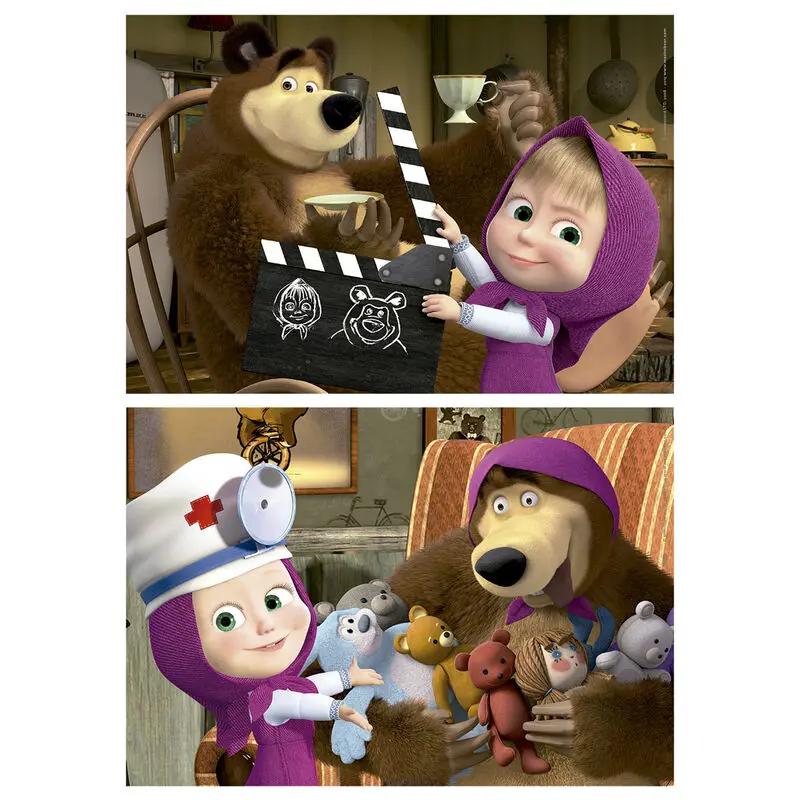 Masha and the Bear wooden puzzle 2x25pcs product photo