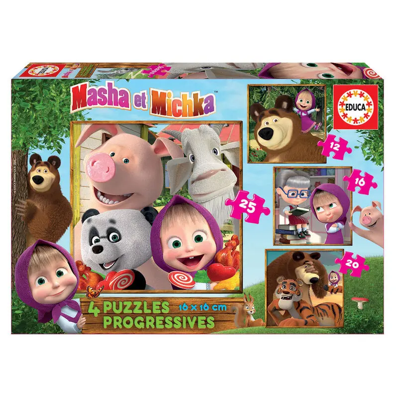 Masha and the Bear puzzle 12-16-20-25pcs product photo