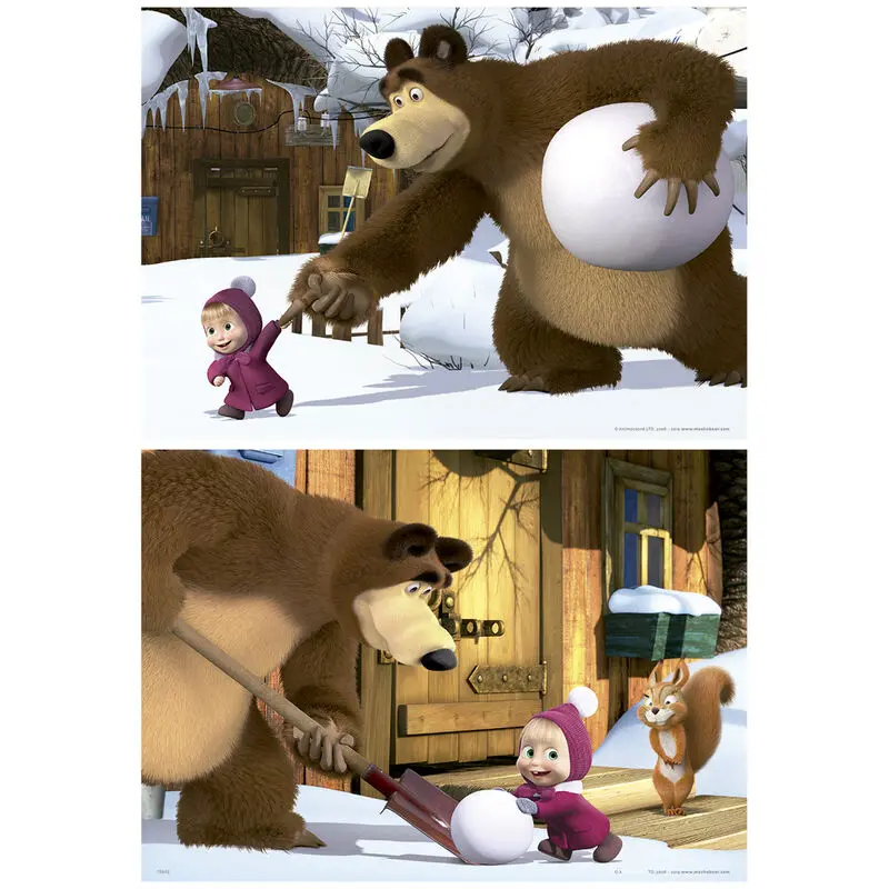 Masha and the Bear puzzle 2x20pcs product photo
