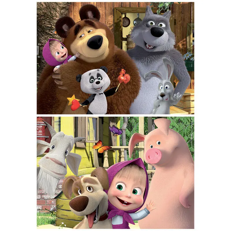 Masha and the Bear puzzle 2x48pcs product photo
