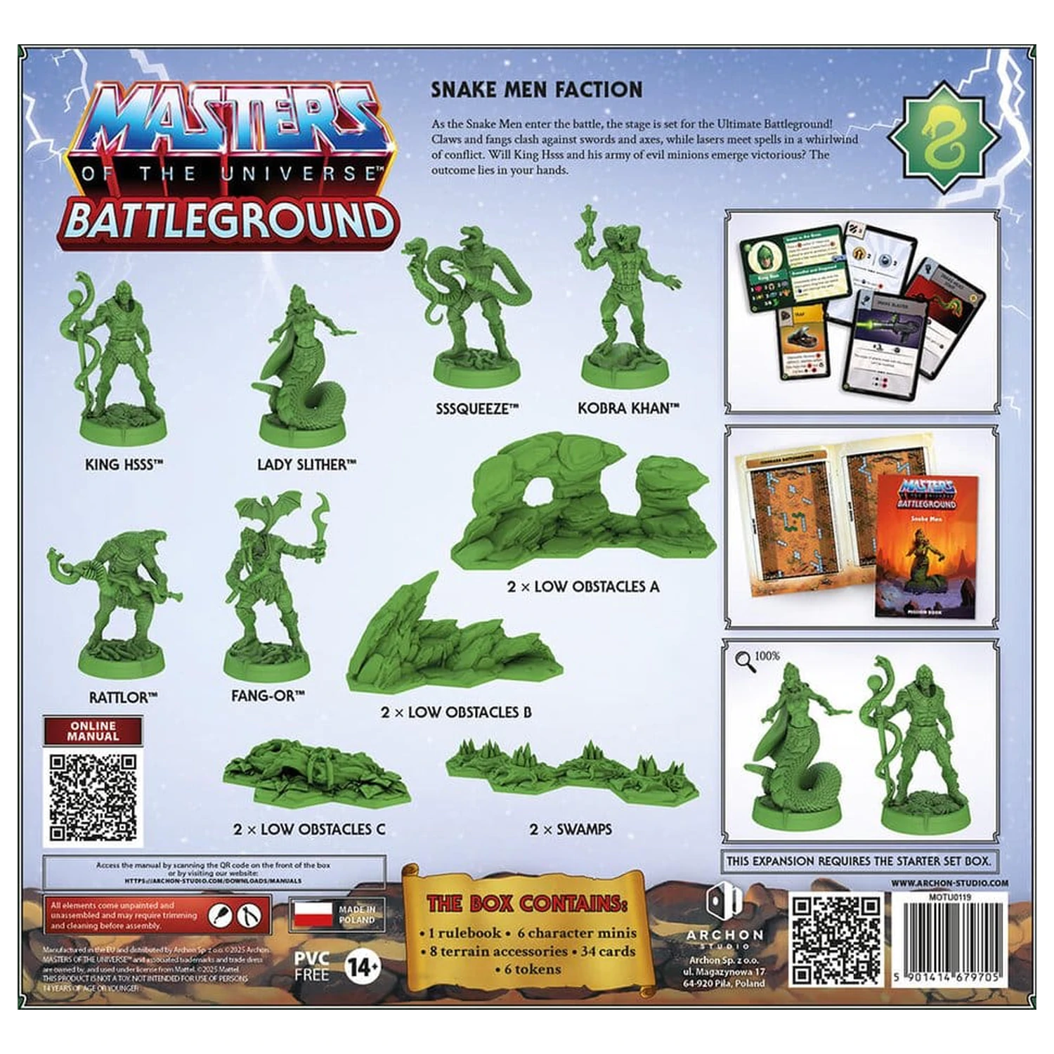 Masters of the Universe: Battleground Miniatures Game Wave 8: Snake Men Faction *German Version* product photo