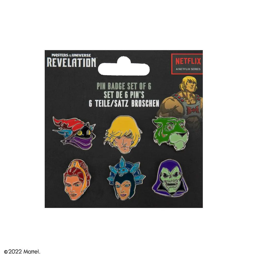 Masters of the Universe Pin Badges 6-Pack Characters product photo