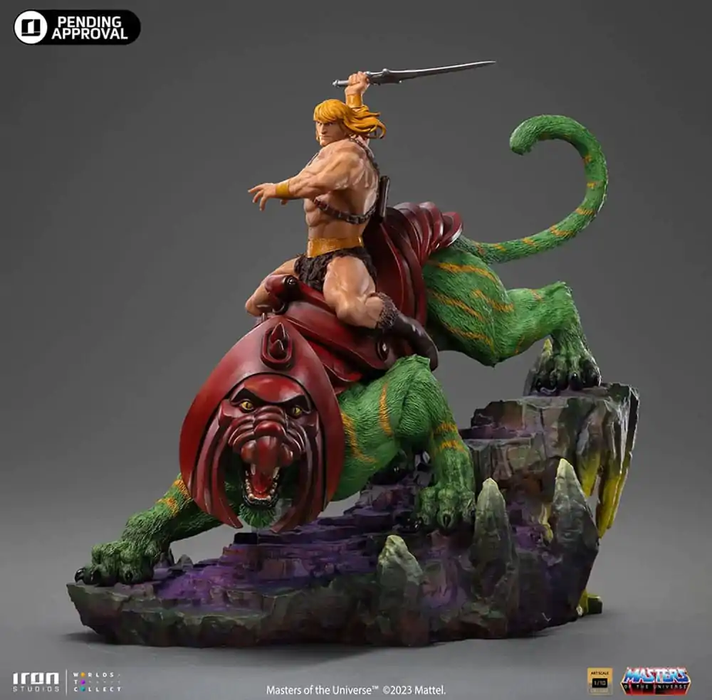 Masters of the Universe Deluxe Art Scale Statue 1/10 He-man and Battle Cat 31 cm termékfotó