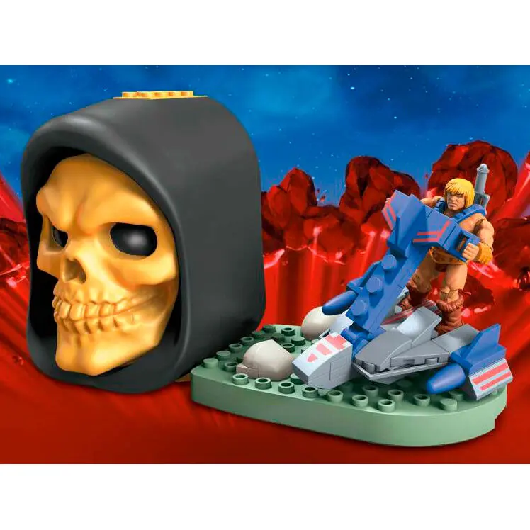 Masters of the Universe He-Man Jet Sled Mega Construx set figure 78pcs product photo