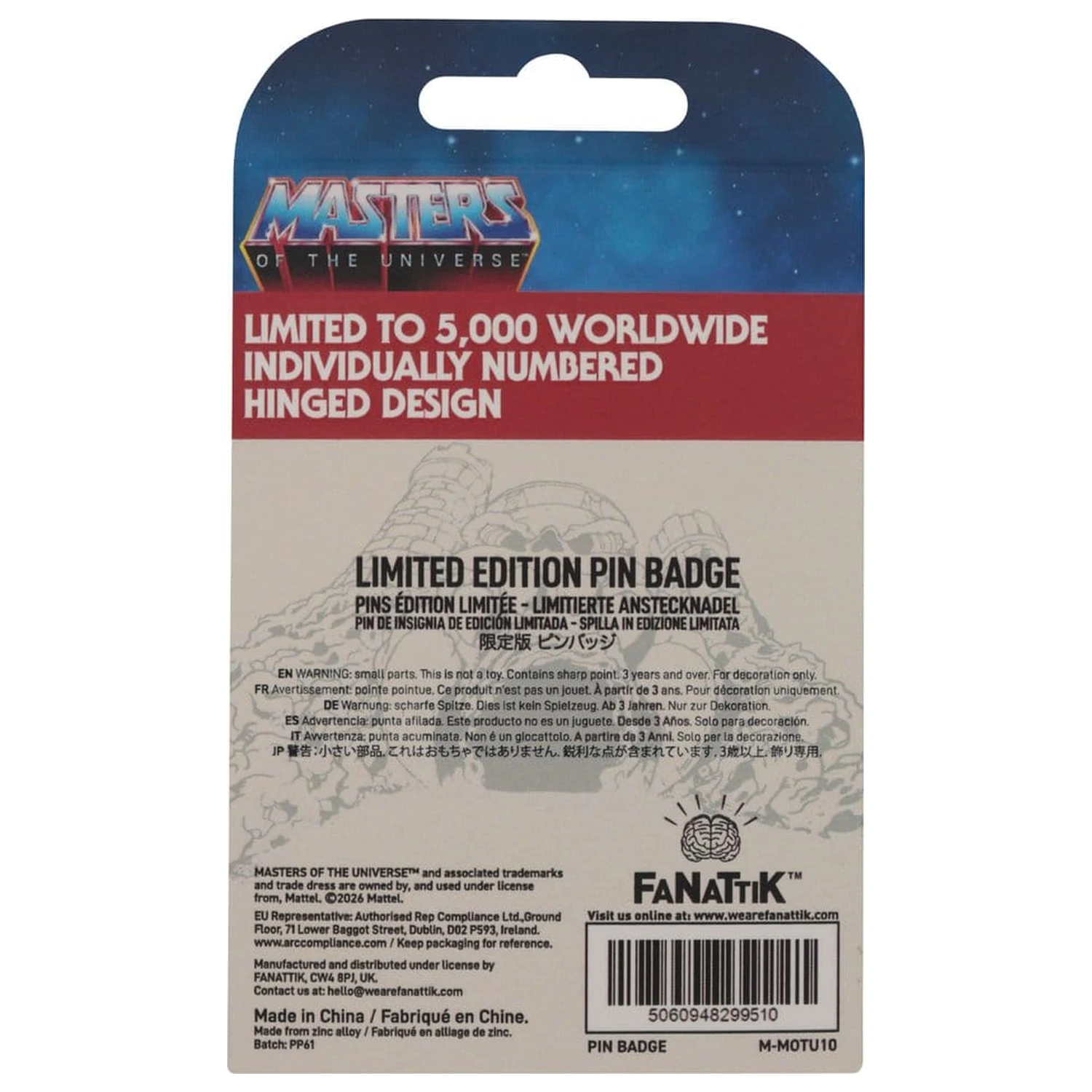 Masters of the Universe Pin Badge Hinged Castle Grayskull Limited Edition product photo