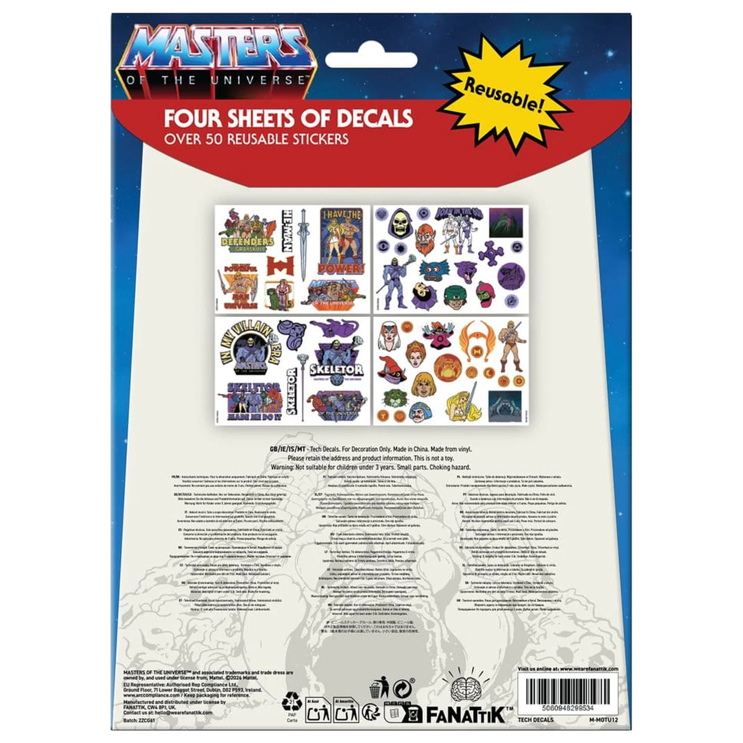 Masters of the Universe Tech Sticker Pack product photo