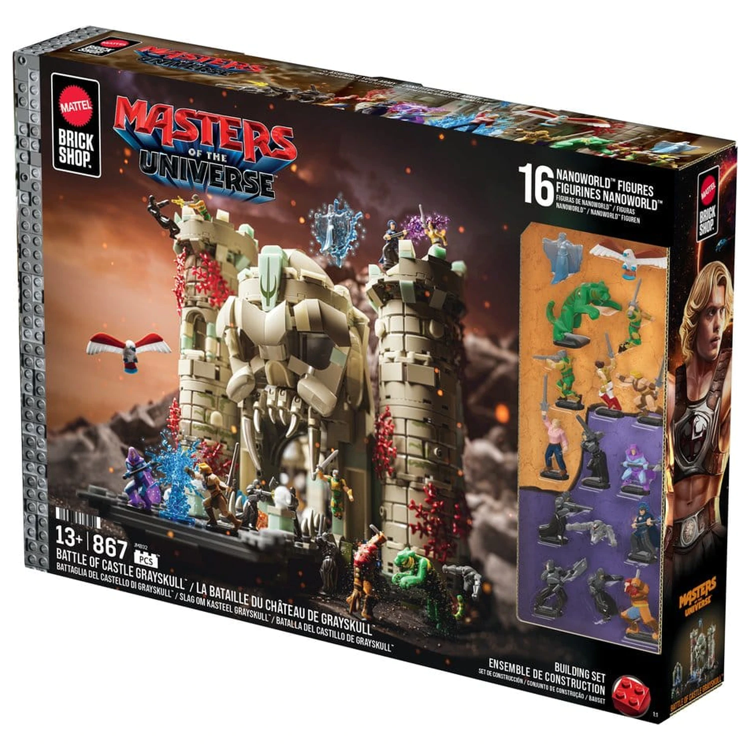 Masters of the Universe Mattel Brick Shop Construction Set Castle Grayskull product photo