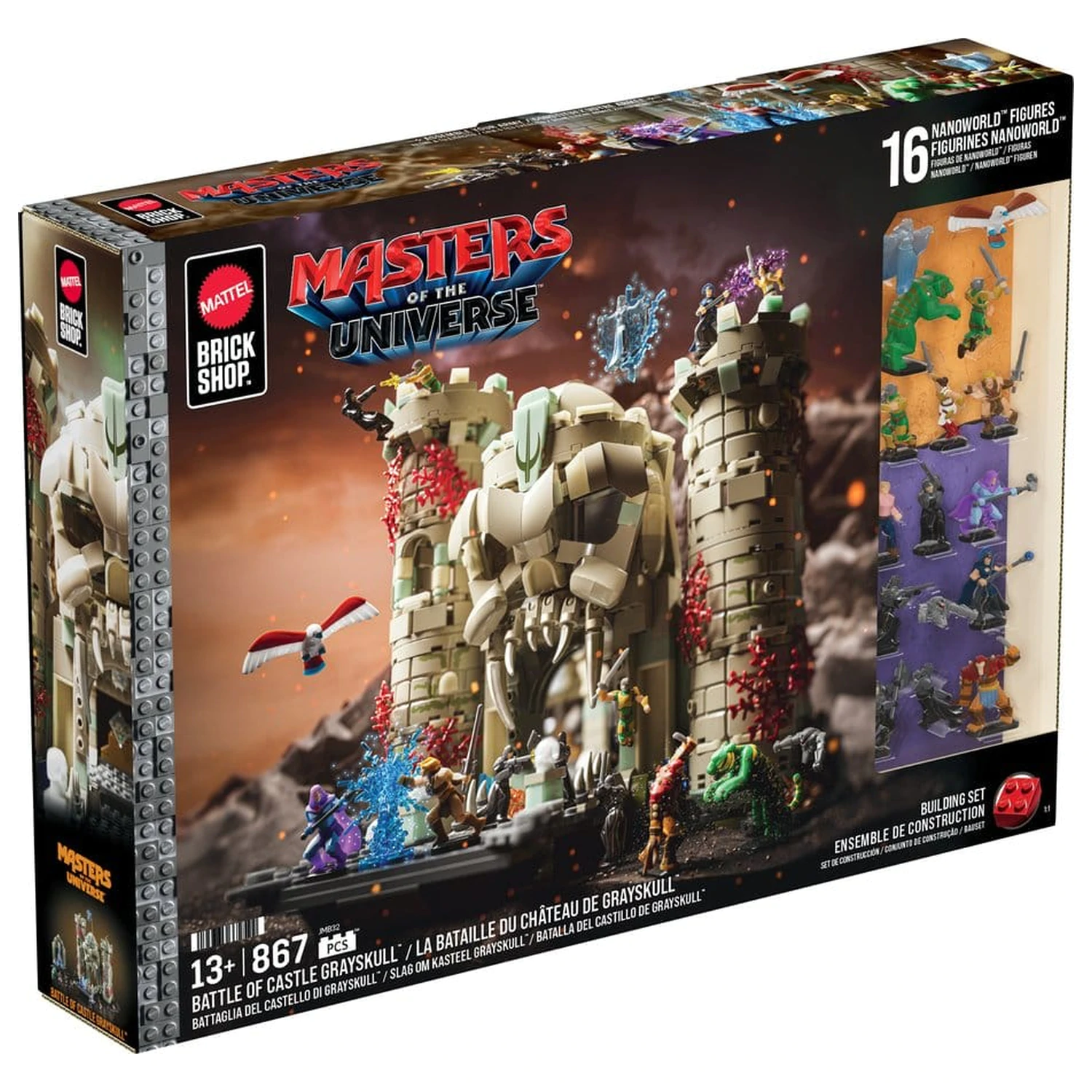 Masters of the Universe Mattel Brick Shop Construction Set Castle Grayskull product photo