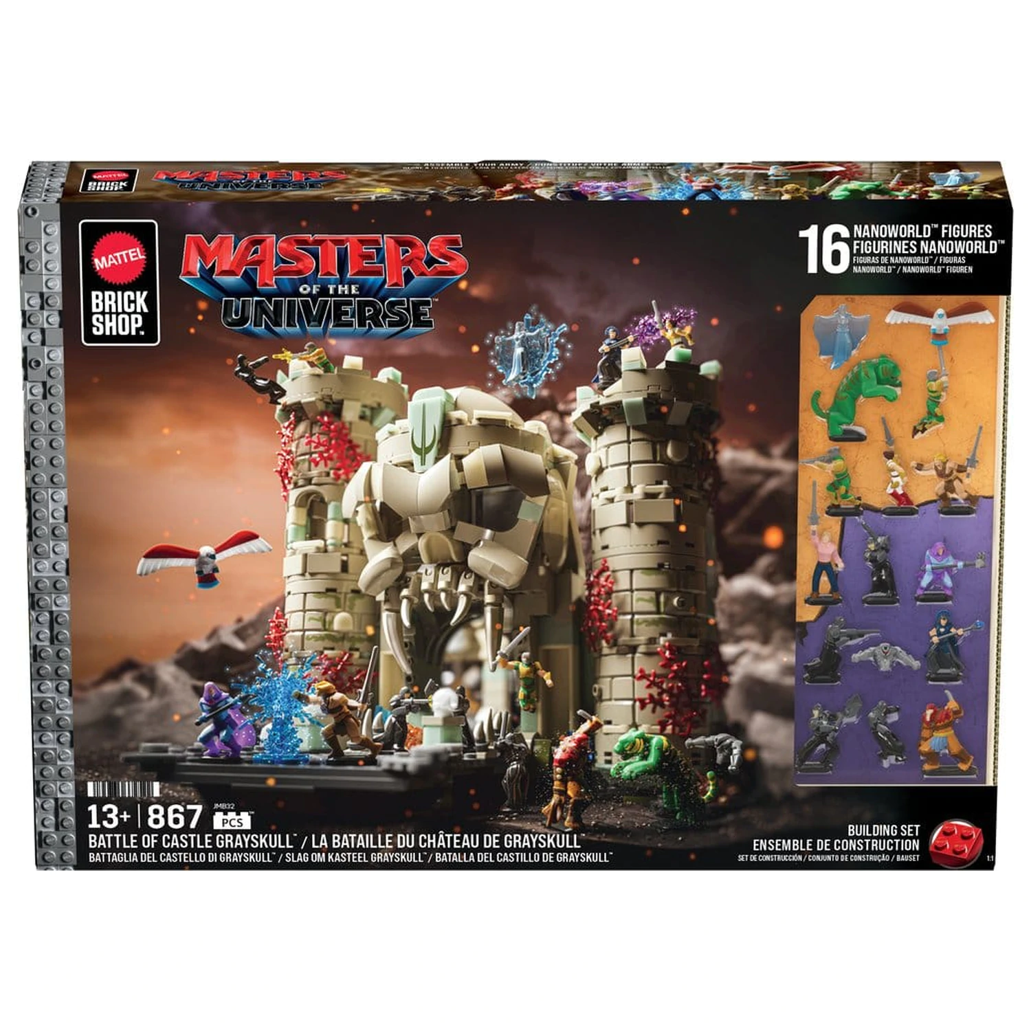 Masters of the Universe Mattel Brick Shop Construction Set Castle Grayskull product photo