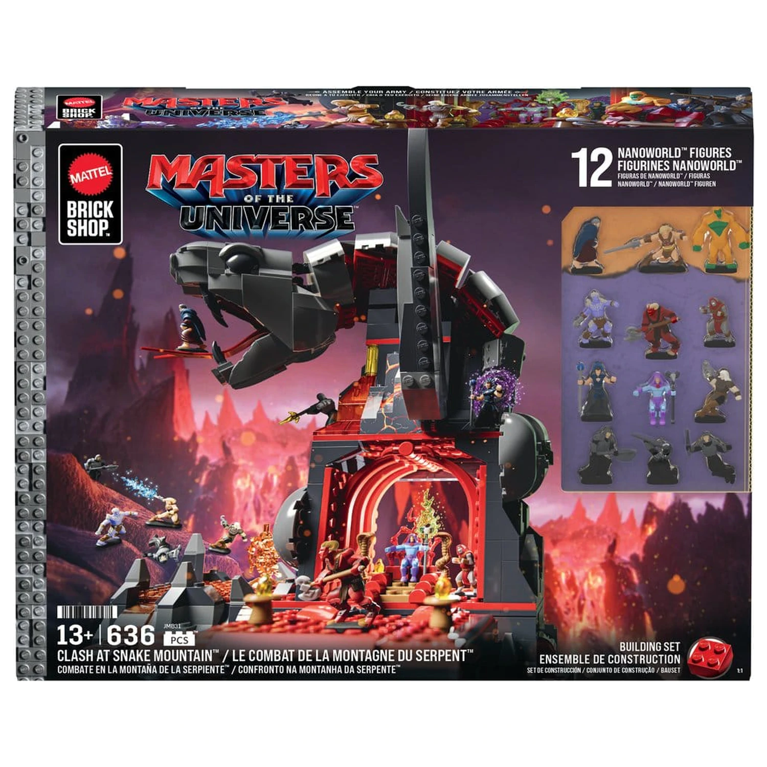 Masters of the Universe Mattel Brick Shop Construction Set Snake Mountain product photo
