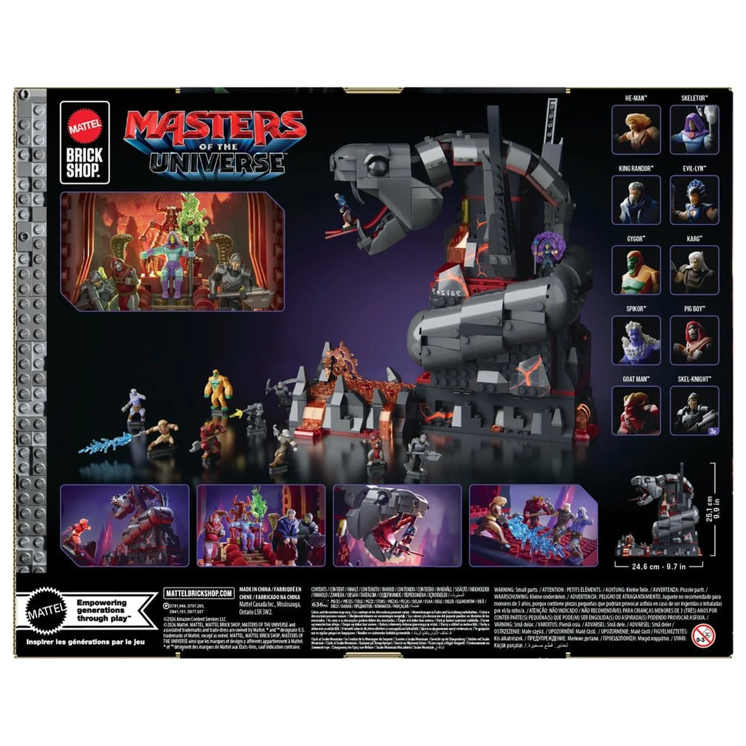 Masters of the Universe Mattel Brick Shop Construction Set Snake Mountain product photo