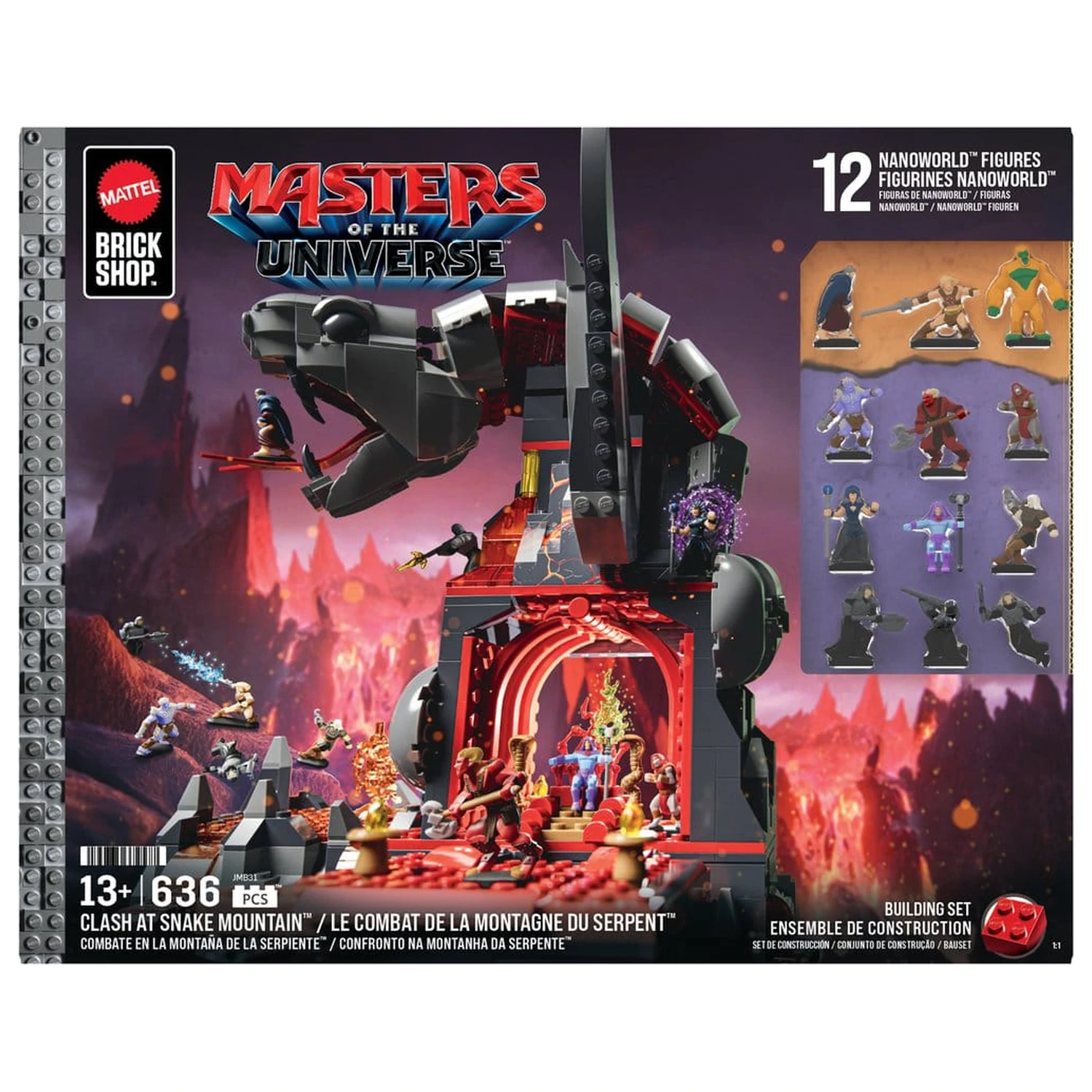 Masters of the Universe Mattel Brick Shop Construction Set Snake Mountain product photo