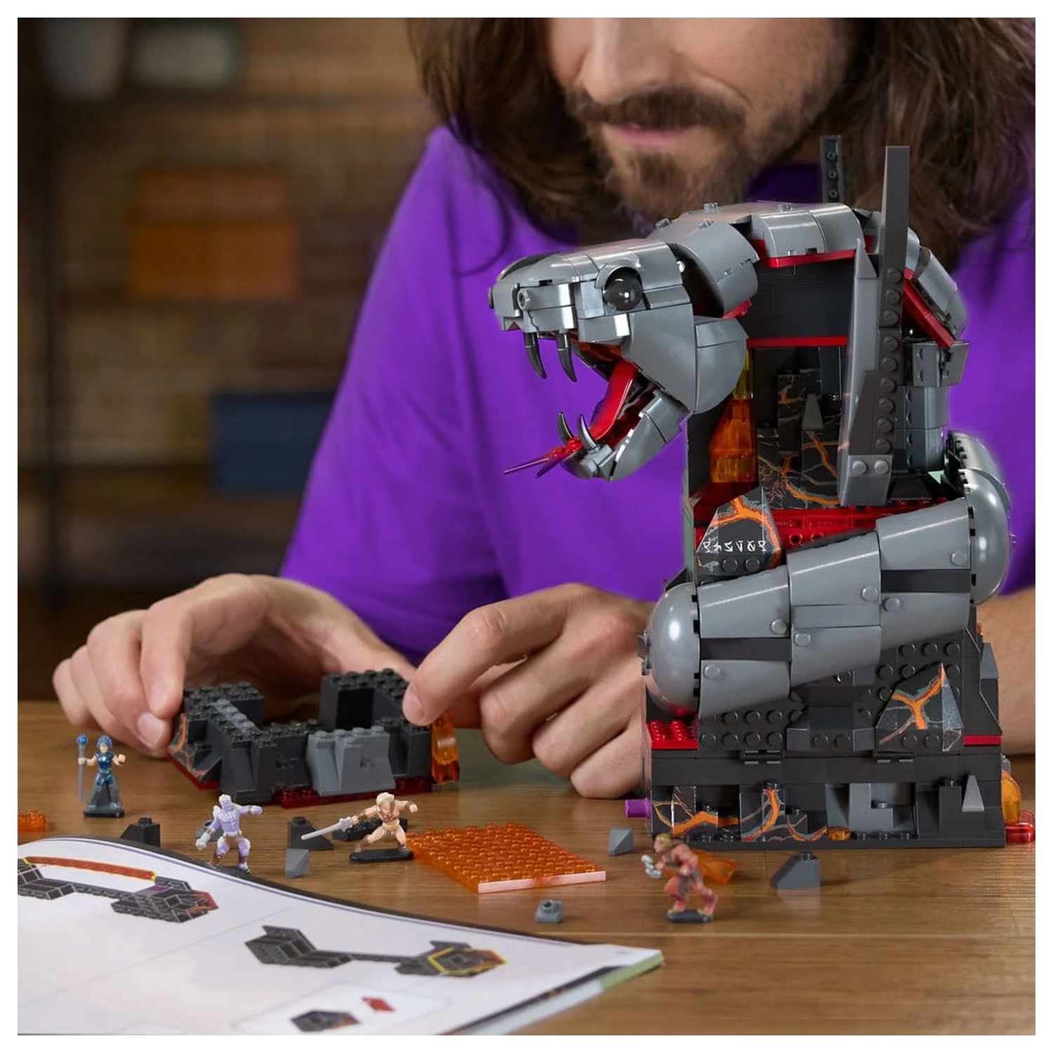 Masters of the Universe Mattel Brick Shop Construction Set Snake Mountain product photo