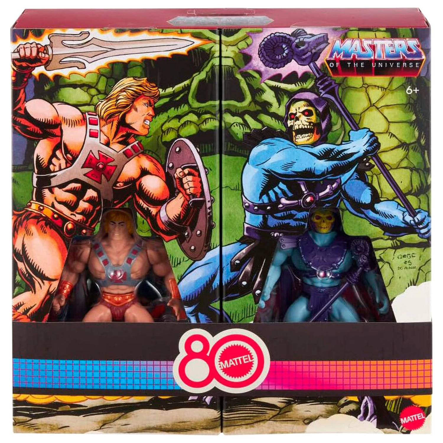 Masters of the Universe Origins 80 Anniversary Mattel He-Man and Skeletor set 2 figures 14cm product photo