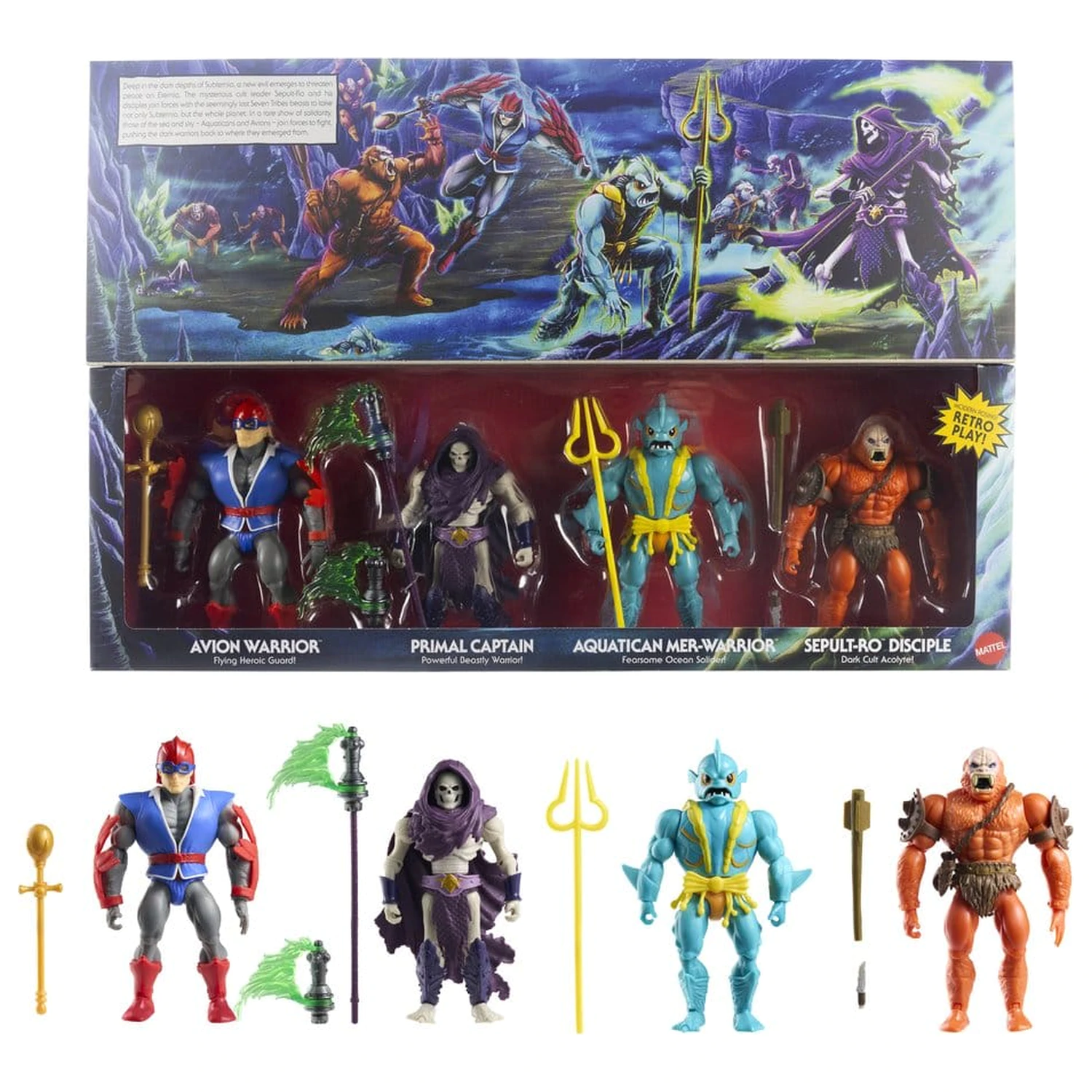 Masters of the Universe Origins Action Figure 4-Pack Battle for Subternia 14 cm product photo