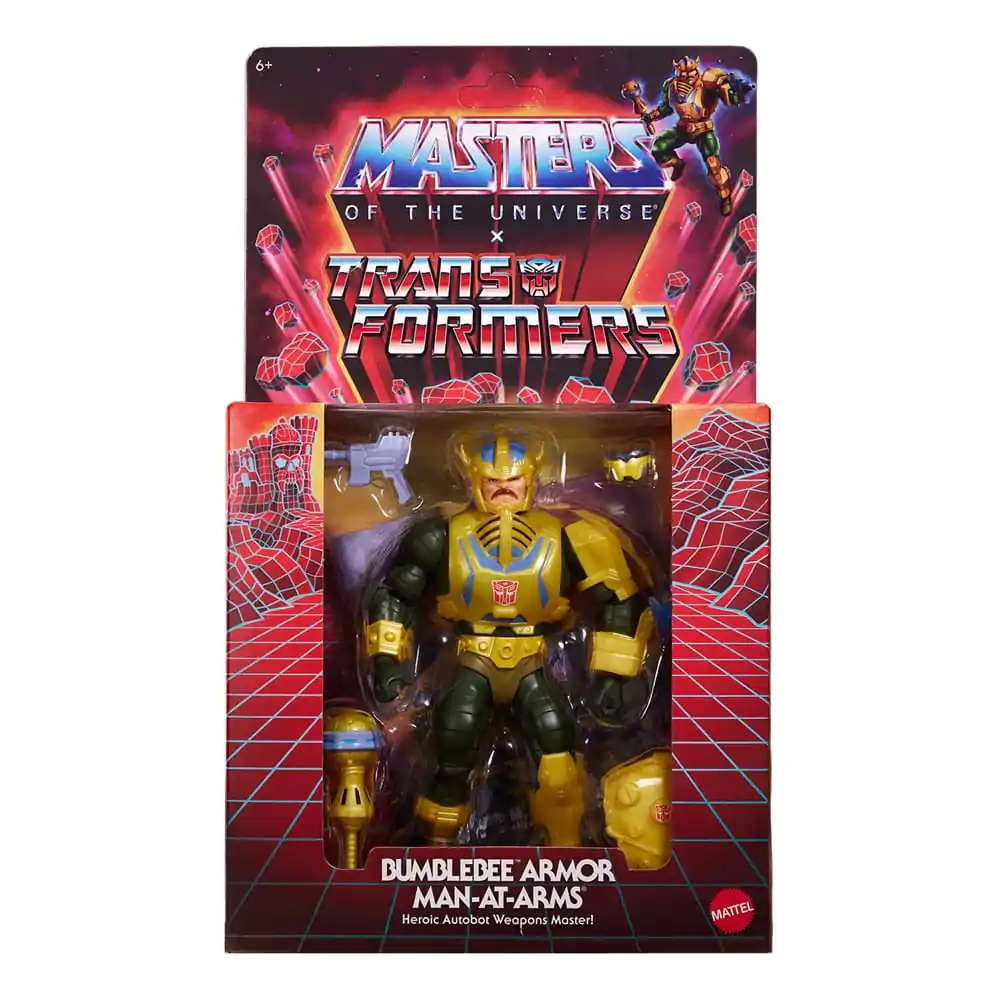 Masters of the Universe x Transformers Action Figure Bumblebee Armor Man-At-Arms heo European Exclusive 14 cm product photo