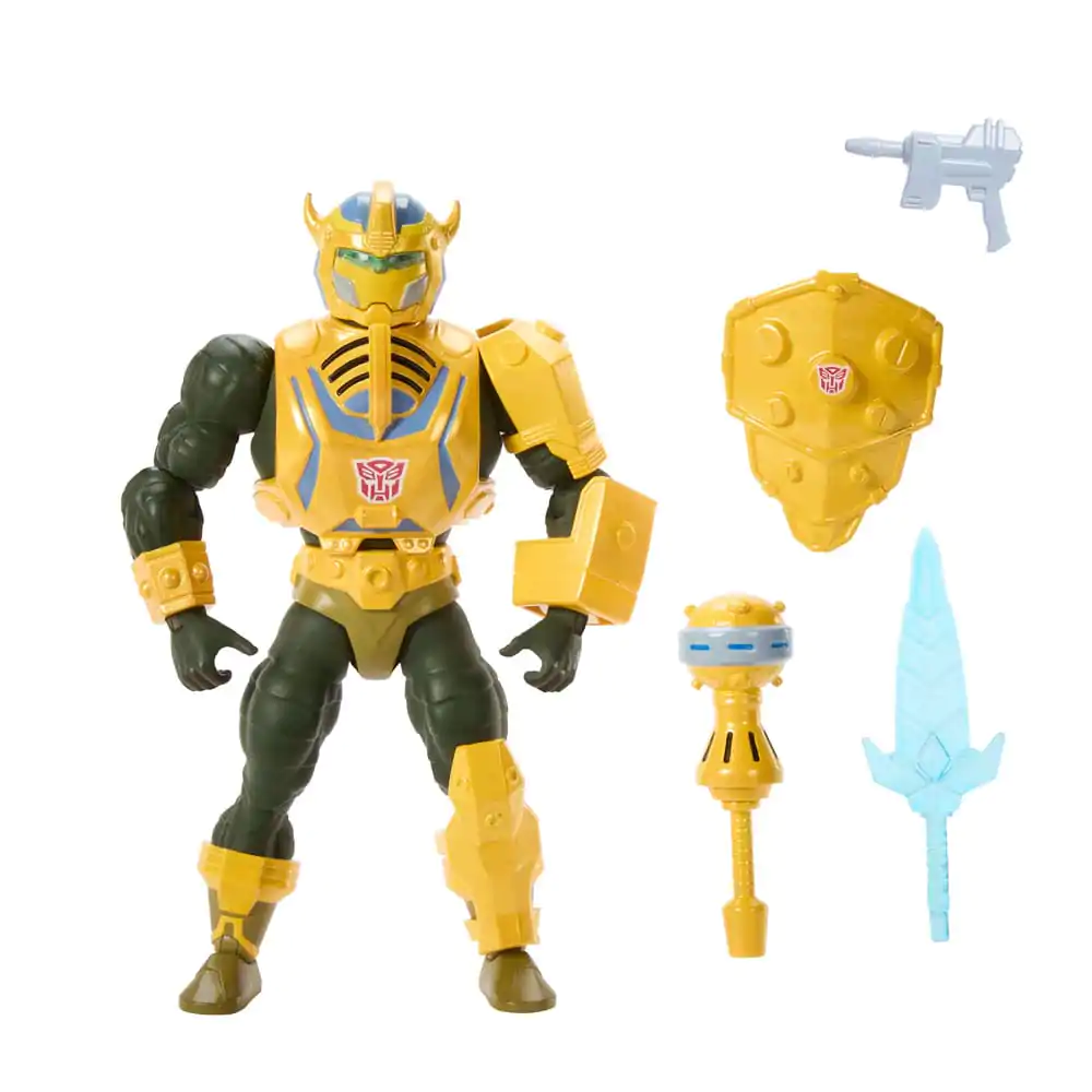 Masters of the Universe x Transformers Action Figure Bumblebee Armor Man-At-Arms heo European Exclusive 14 cm product photo