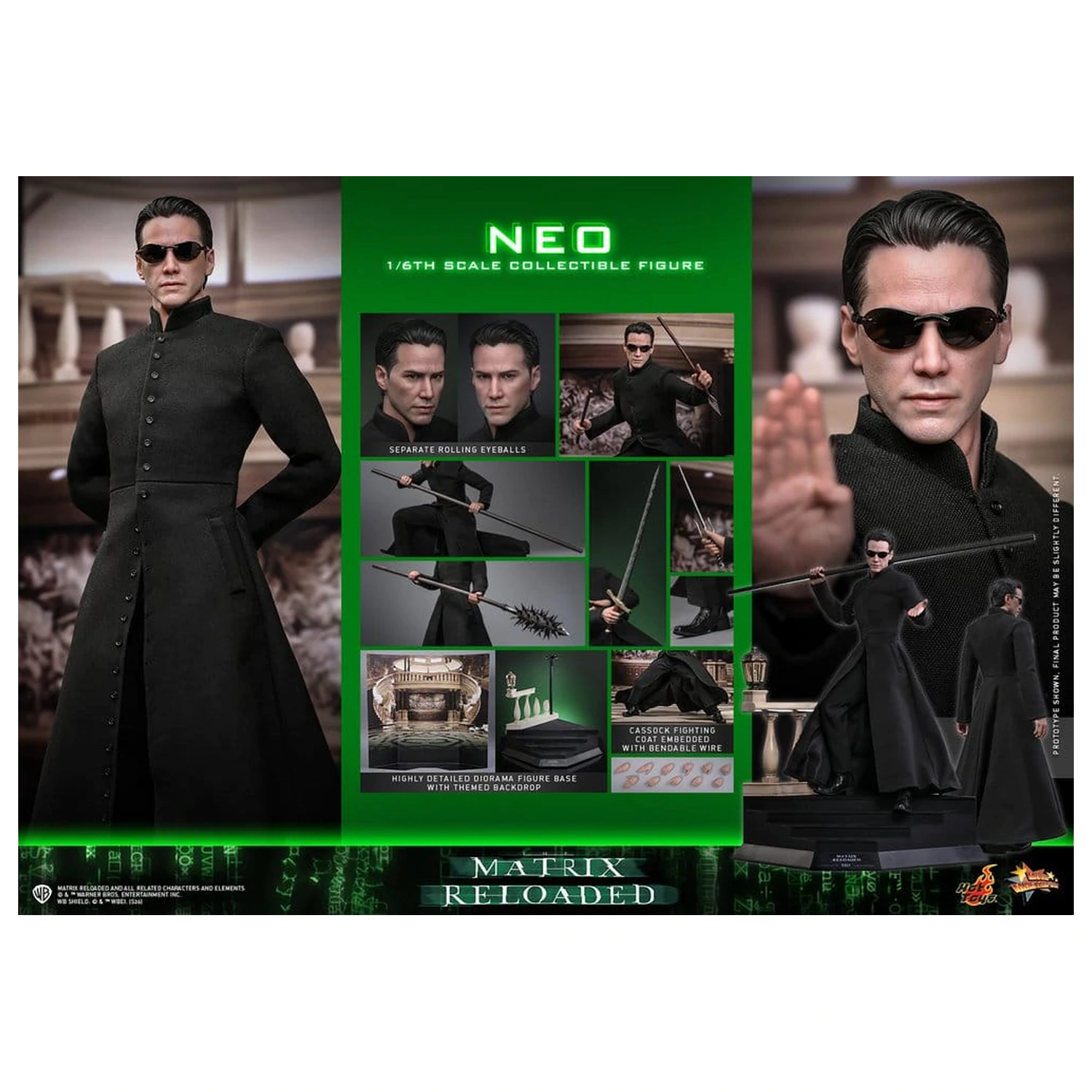 Matrix Movie Masterpiece Action Figure 1/6 Neo 31 cm product photo