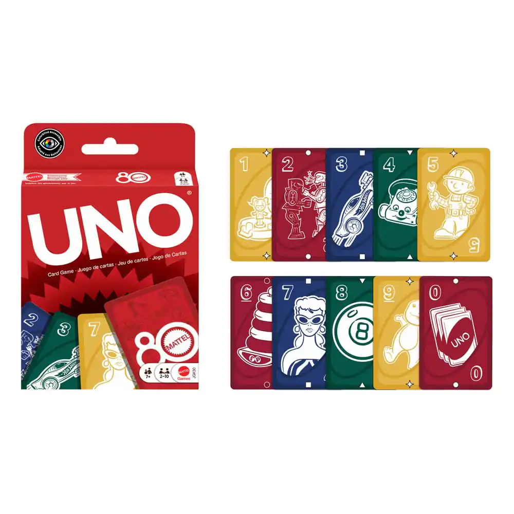 Mattel 80th Anniversary UNO Card Game Ruby Red product photo