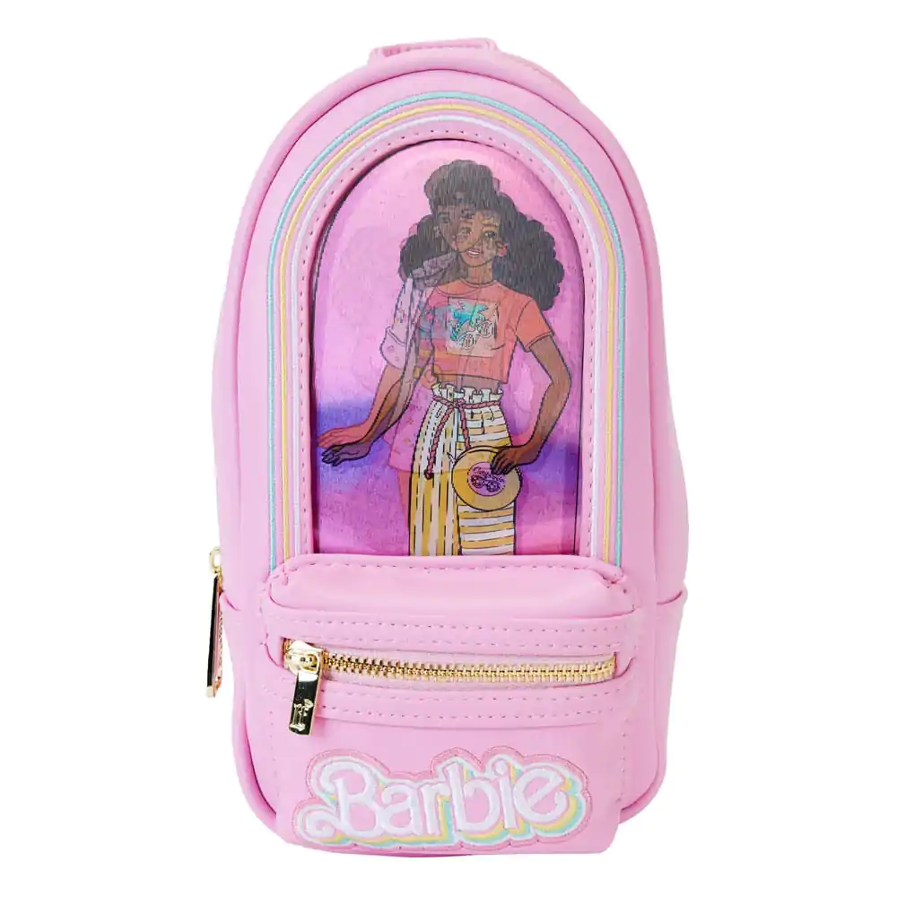 Mattel by Loungefly Pencil Case Mini Backpack Barbie 65th Anniversary Doll Box product photo