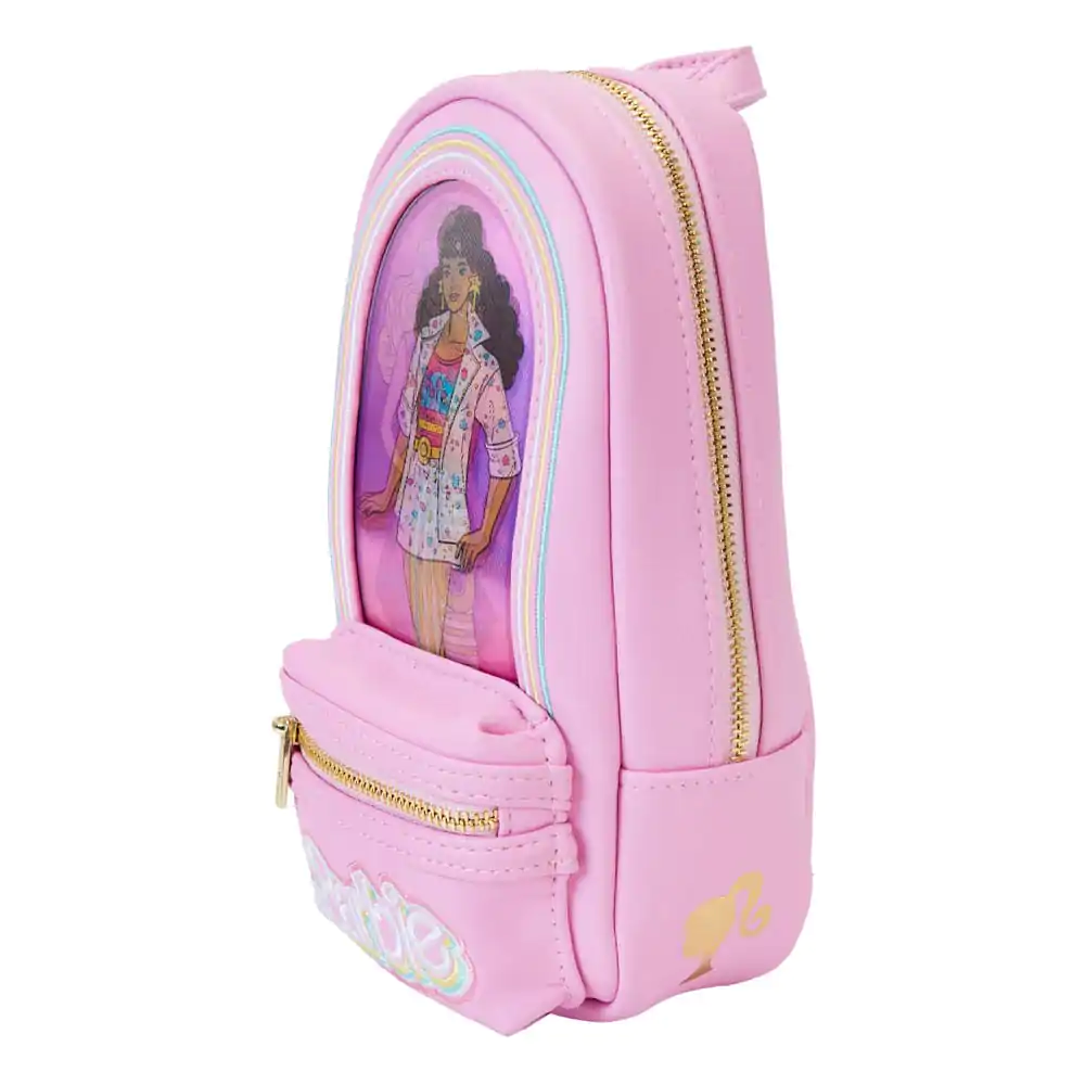 Mattel by Loungefly Pencil Case Mini Backpack Barbie 65th Anniversary Doll Box product photo