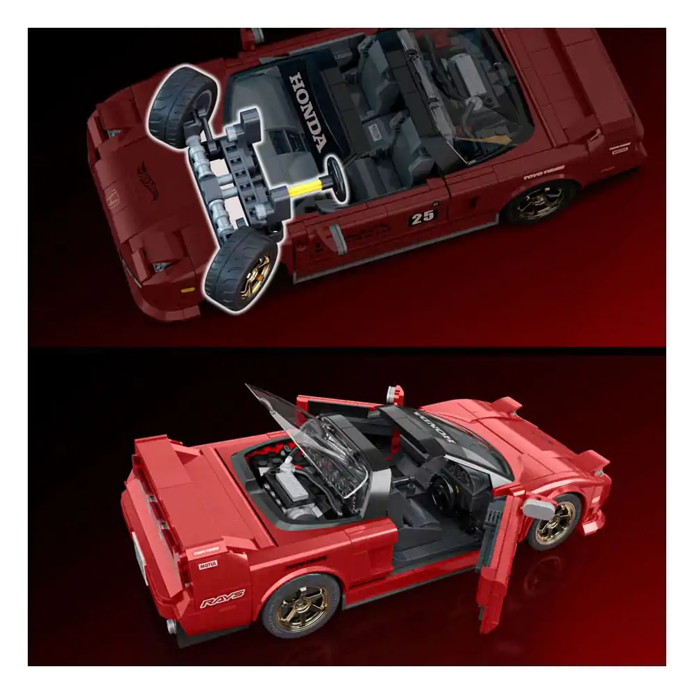 Mattel Brick Shop Hot Wheels Elite Series Building Set 1/16 '90 Acura NSX product photo