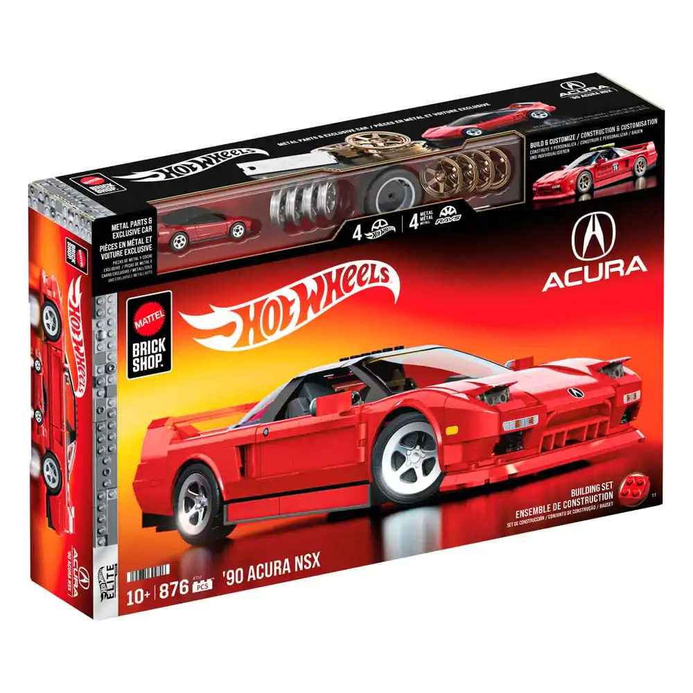 Mattel Brick Shop Hot Wheels Elite Series Building Set 1/16 '90 Acura NSX product photo