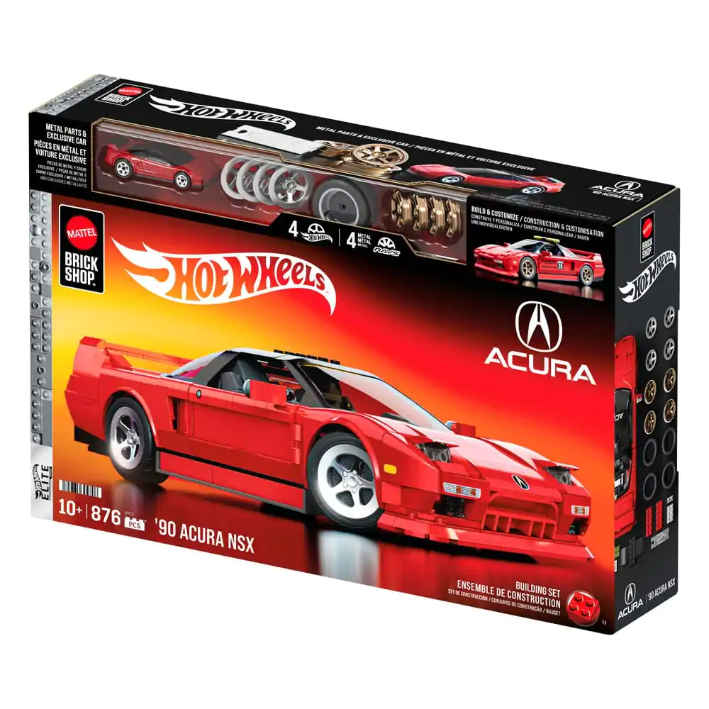 Mattel Brick Shop Hot Wheels Elite Series Building Set 1/16 '90 Acura NSX product photo
