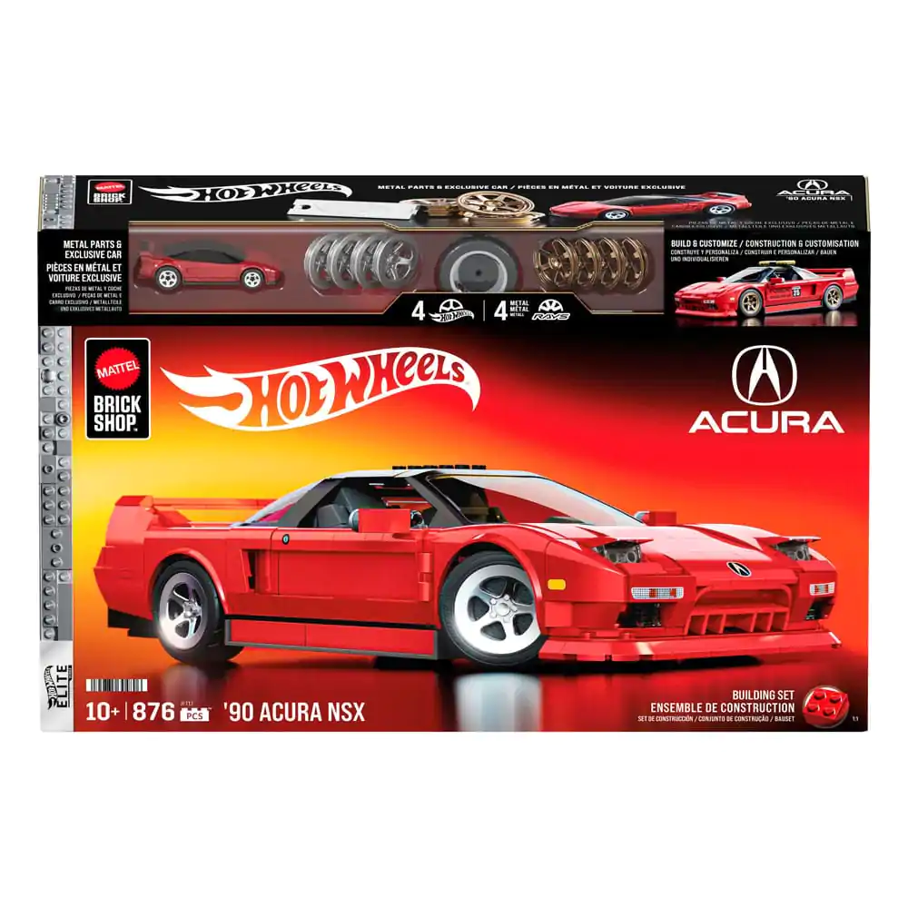 Mattel Brick Shop Hot Wheels Elite Series Building Set 1/16 '90 Acura NSX product photo
