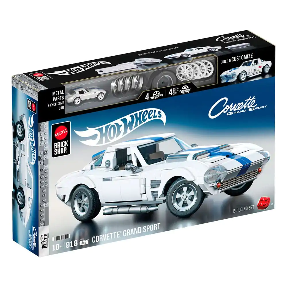 Mattel Brick Shop Hot Wheels Elite Series Building Set 1/16 Corvette Grand Sport product photo