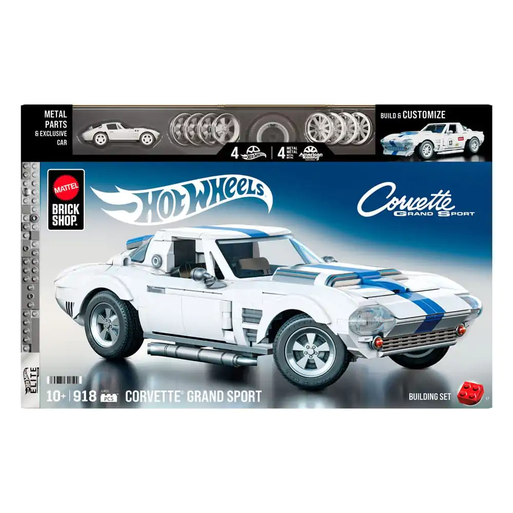 Mattel Brick Shop Hot Wheels Elite Series Building Set 1/16 Corvette Grand Sport product photo