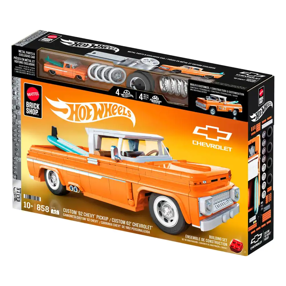 Mattel Brick Shop Hot Wheels Elite Series Building Set 1/16 Custom &#039;62 Chevy Pickup product photo