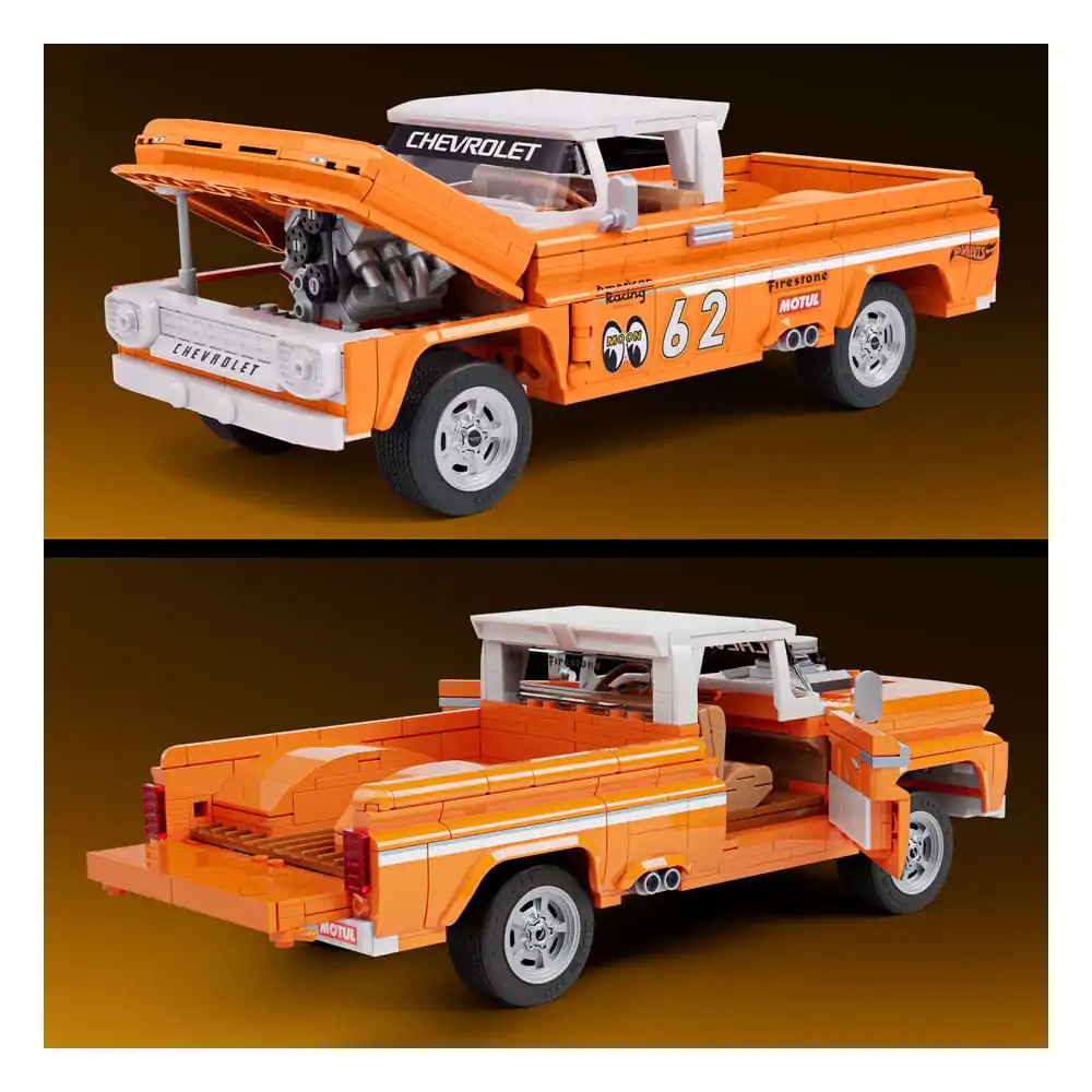 Mattel Brick Shop Hot Wheels Elite Series Building Set 1/16 Custom &#039;62 Chevy Pickup product photo