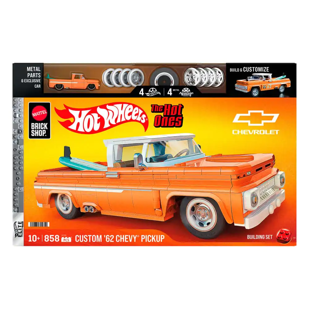 Mattel Brick Shop Hot Wheels Elite Series Building Set 1/16 Custom &#039;62 Chevy Pickup product photo