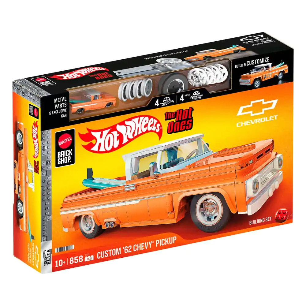 Mattel Brick Shop Hot Wheels Elite Series Building Set 1/16 Custom &#039;62 Chevy Pickup product photo
