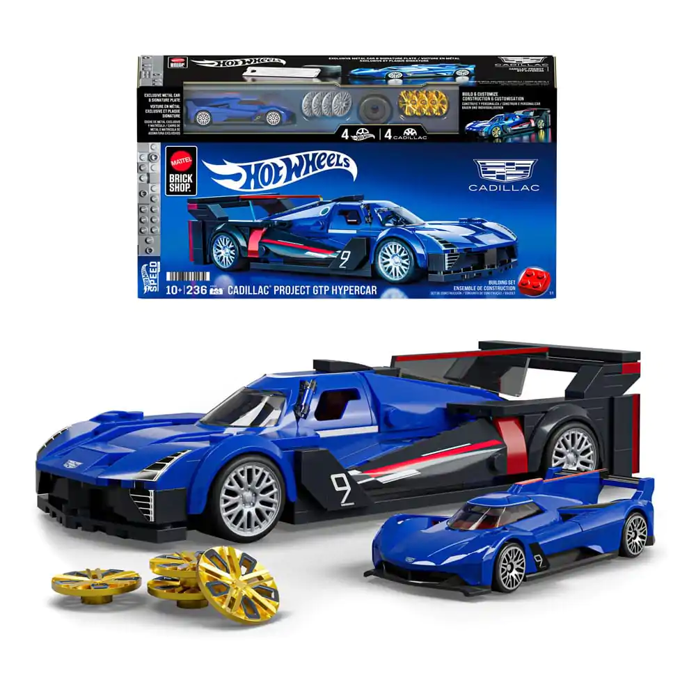 Mattel Brick Shop Hot Wheels Speed Series Building Set 1/32 Cadillac Project GTP Hypercar product photo