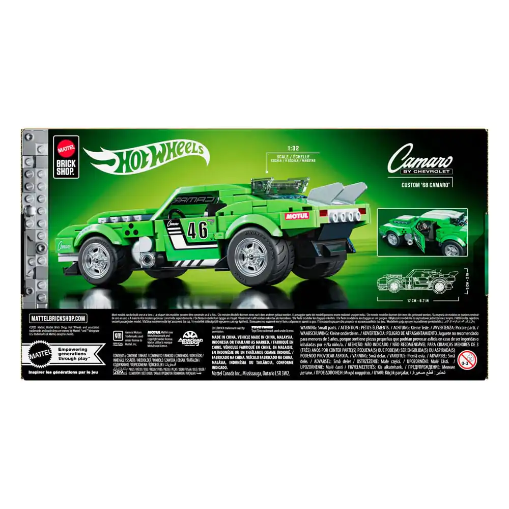 Mattel Brick Shop Hot Wheels Speed Series Building Set 1/32 Custom &#039;68 Camaro product photo
