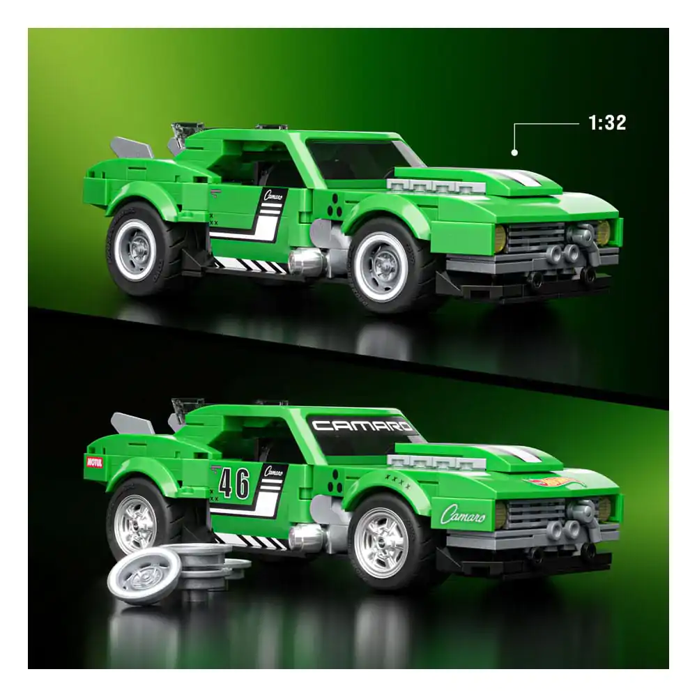 Mattel Brick Shop Hot Wheels Speed Series Building Set 1/32 Custom &#039;68 Camaro product photo