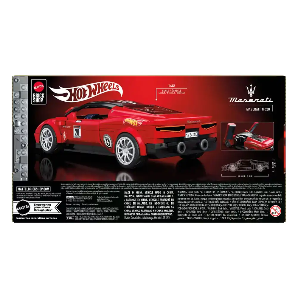 Mattel Brick Shop Hot Wheels Speed Series Building Set 1/32 Maserati MC20 product photo