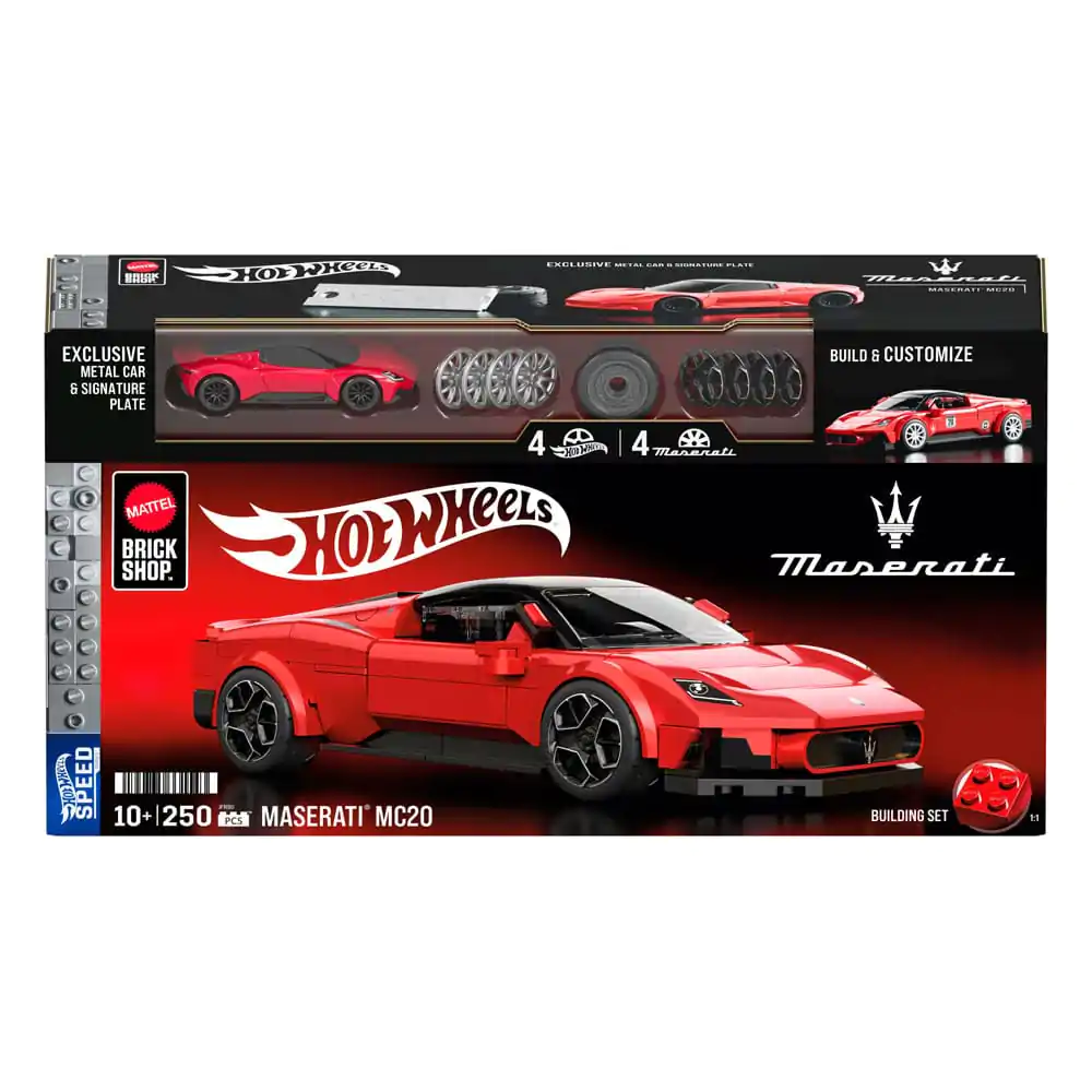 Mattel Brick Shop Hot Wheels Speed Series Building Set 1/32 Maserati MC20 product photo