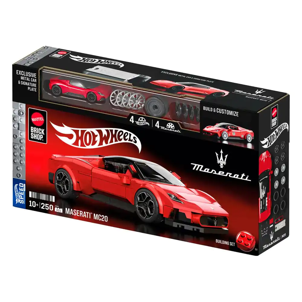 Mattel Brick Shop Hot Wheels Speed Series Building Set 1/32 Maserati MC20 product photo