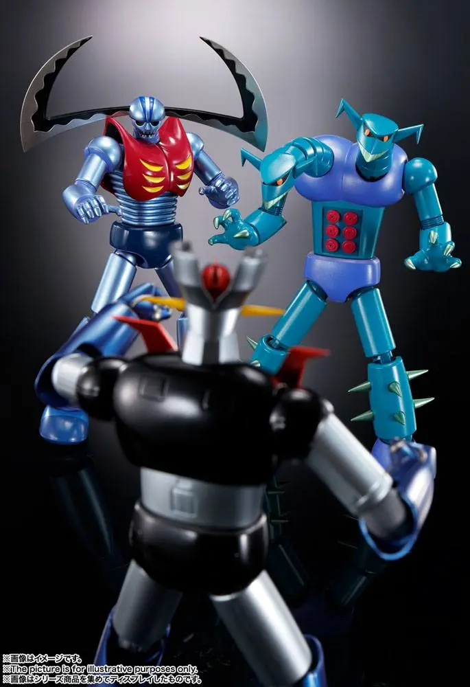 Mazinger Z Soul of Chogokin Diecast Action Figures GX-25R GARADA K-7 &  GX-26R DOUBULAS M-2 16 cm product photo