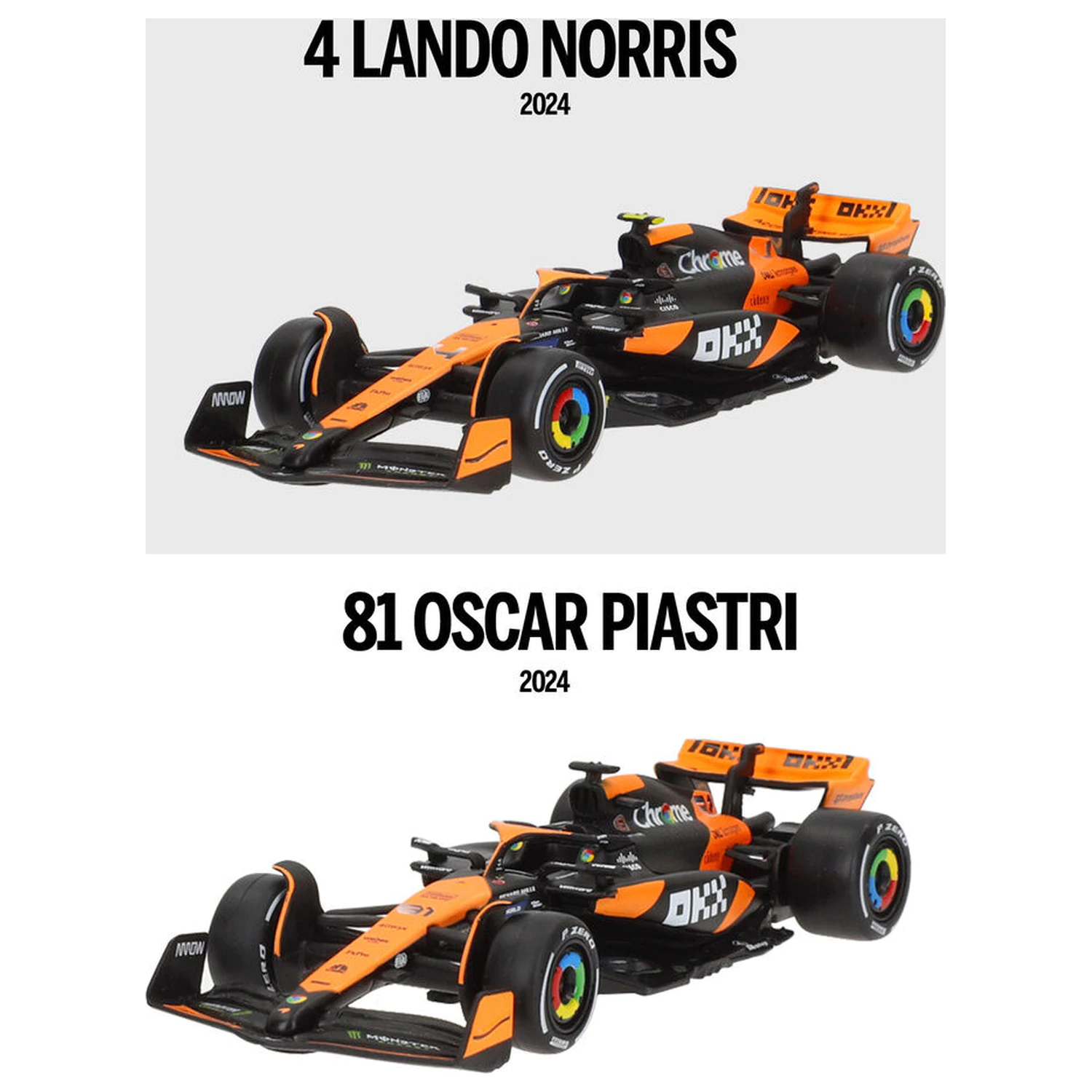 Mclaren MCL38 F1 2024 metal pack 2 cars product photo