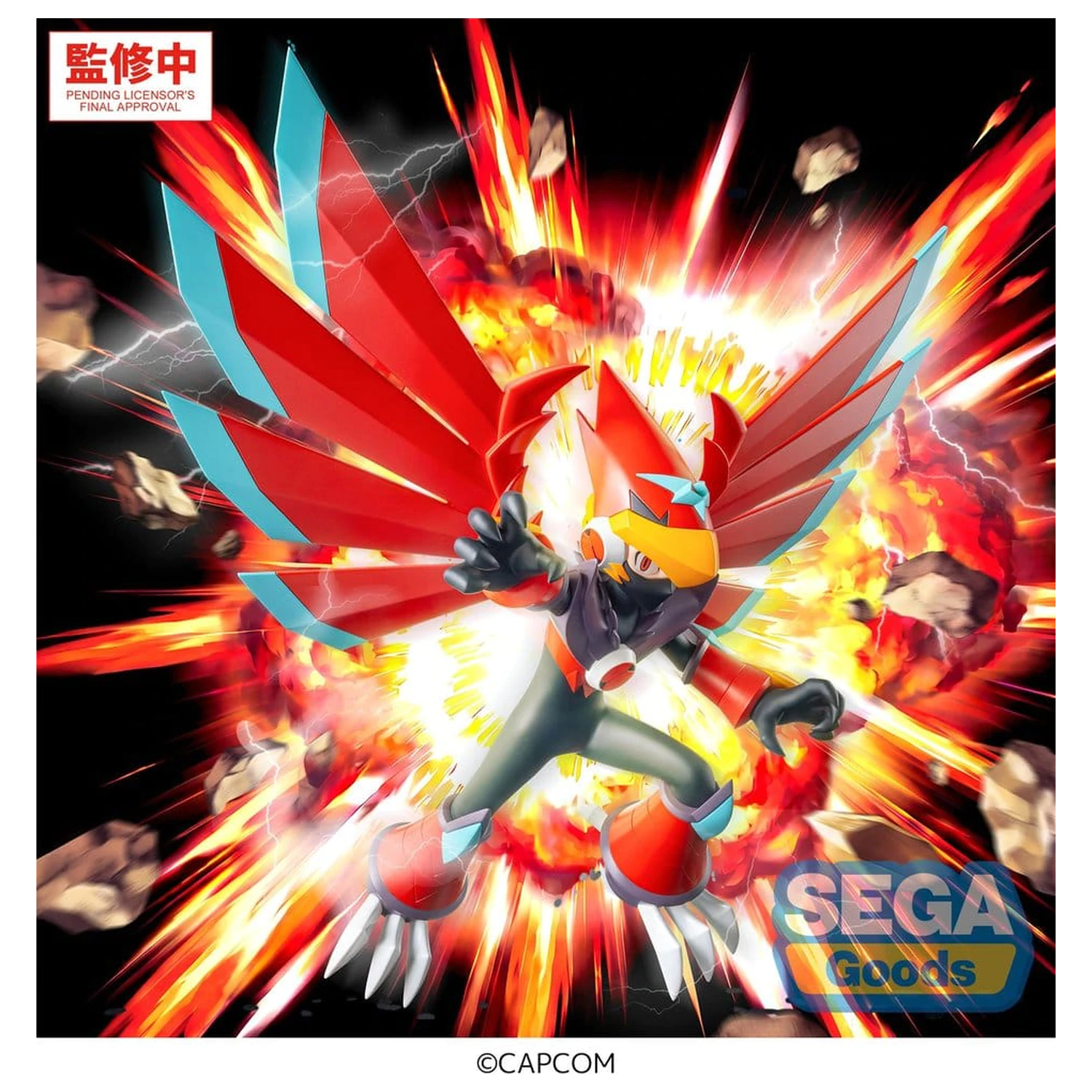Mega Man Battle Network Luminasta PVC Figure Mega Man Falzar Beast 19 cm product photo