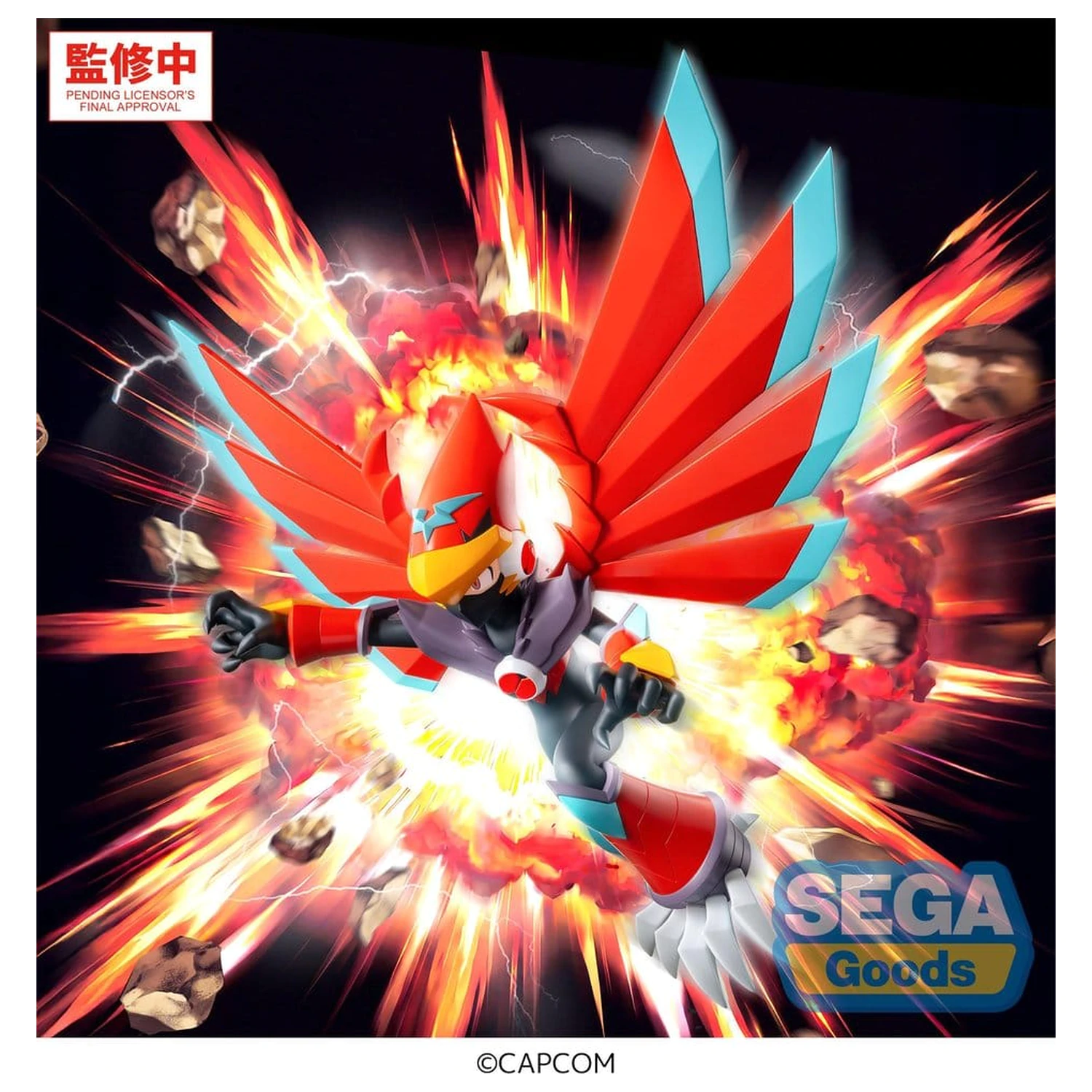 Mega Man Battle Network Luminasta PVC Figure Mega Man Falzar Beast 19 cm product photo