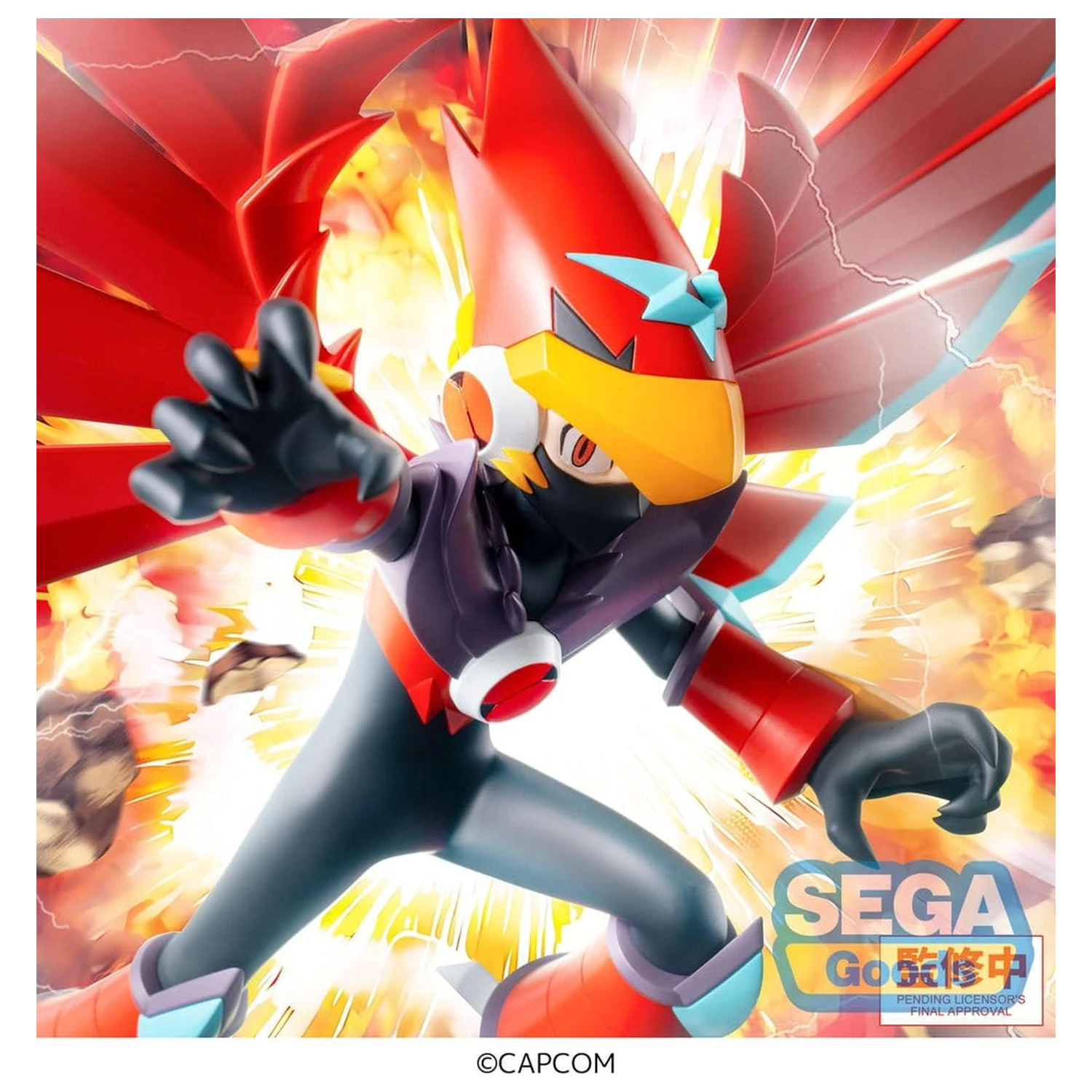 Mega Man Battle Network Luminasta PVC Figure Mega Man Falzar Beast 19 cm product photo