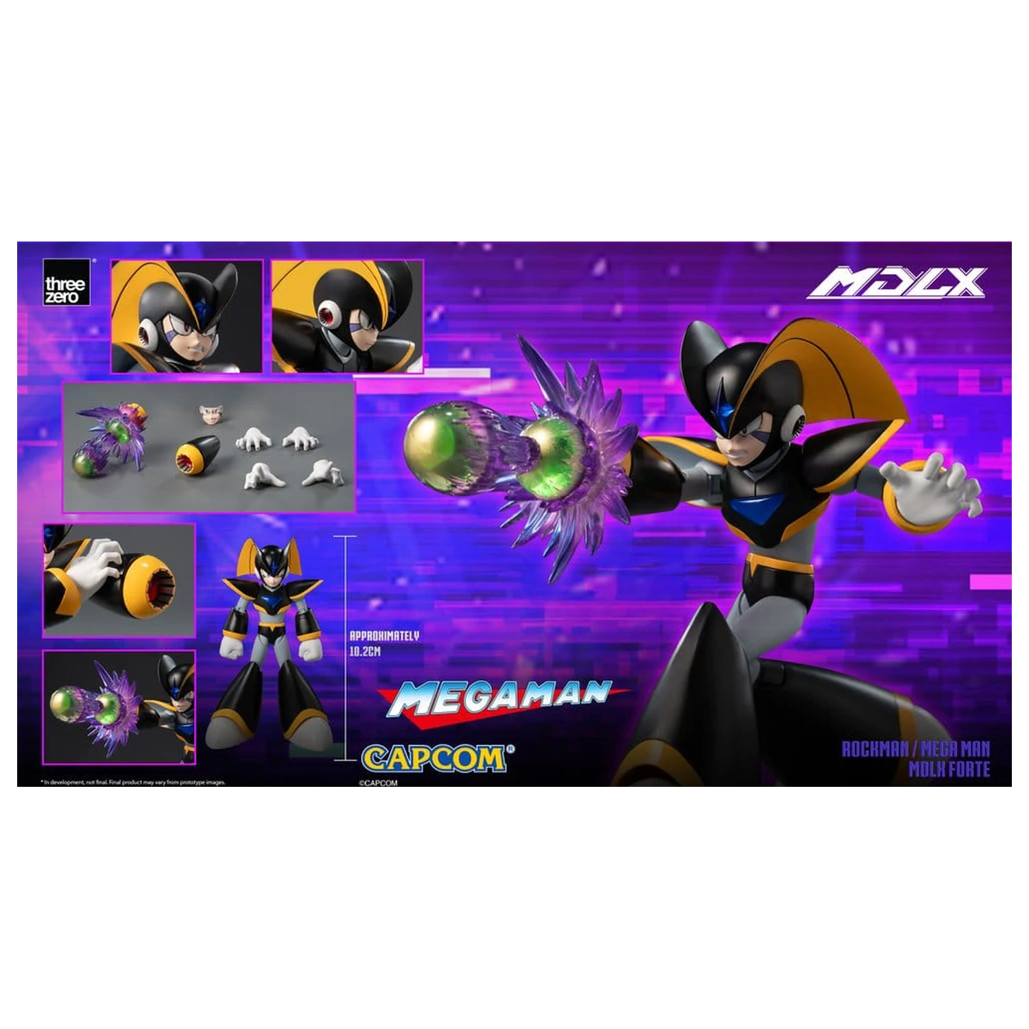 Mega Man MDLX Action Figure Rockman / Mega Man Forte 10 cm product photo
