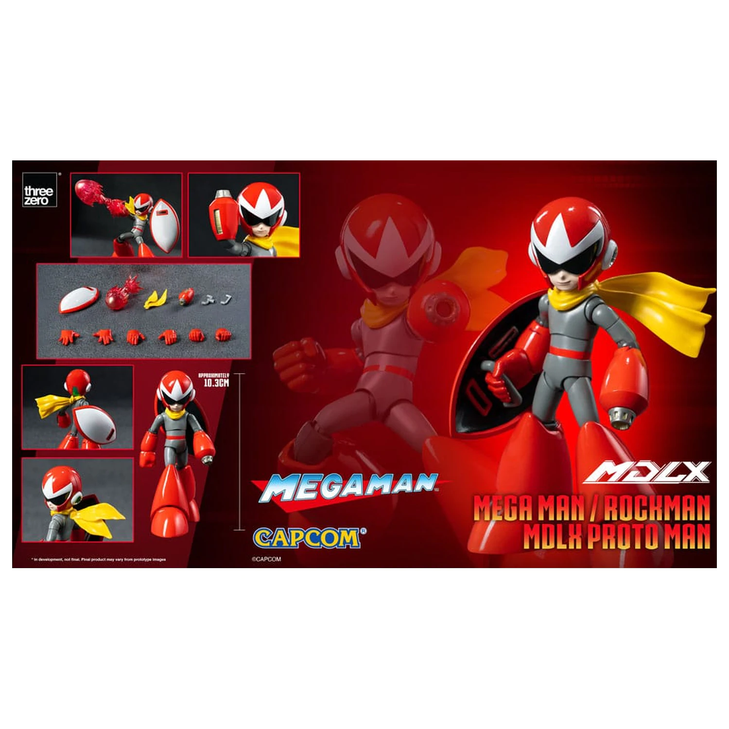 Mega Man MDLX Action Figure Rockman / Mega Man Proto Man 10 cm product photo