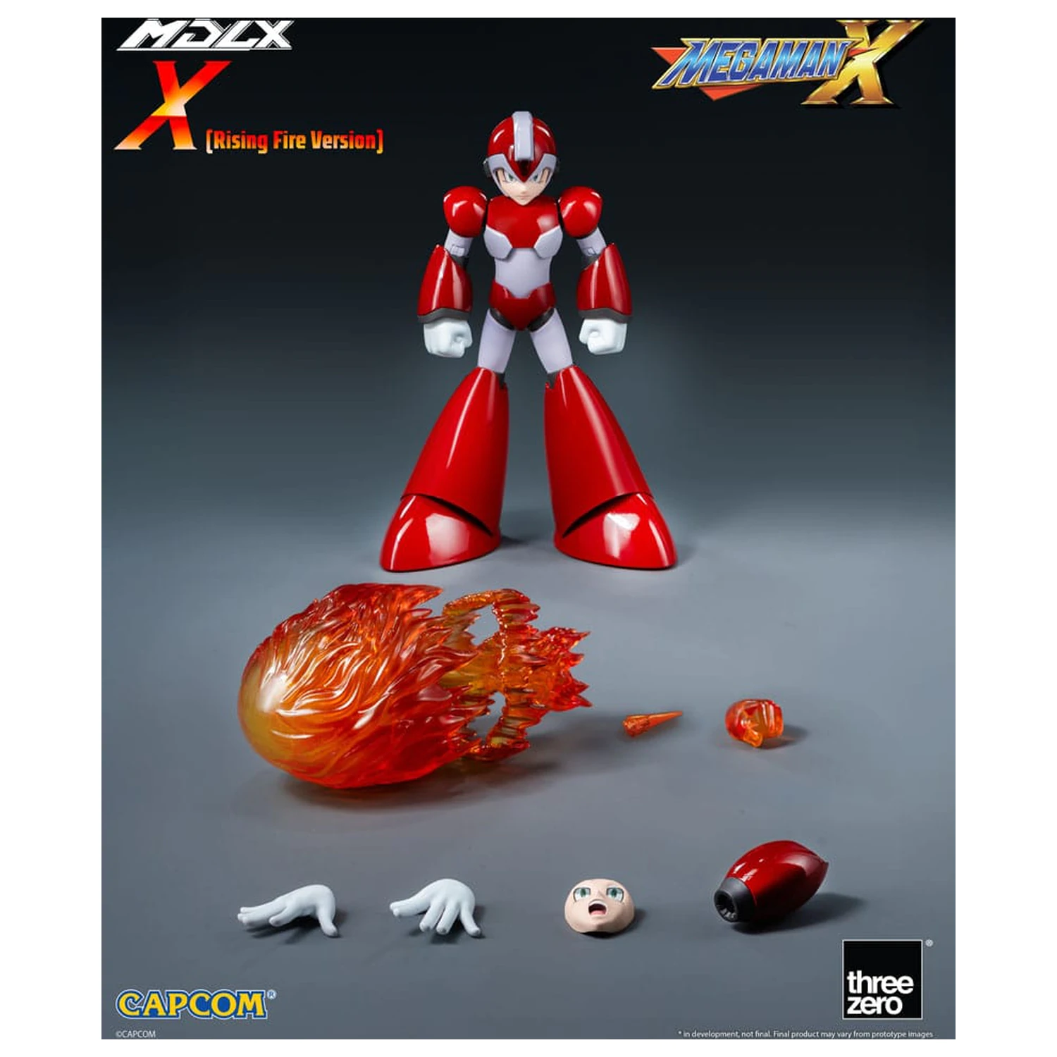 Mega Man MDLX Action Figure Rockman X / Mega Man X (Rising Fire Version) 12 cm product photo